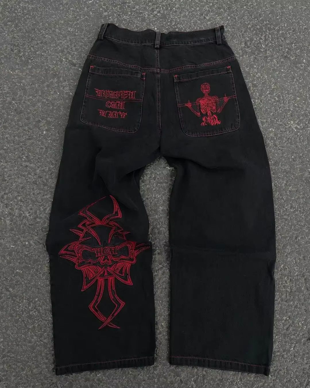 Other Y2K Vintage Skull Jeans Size US 33 - 2 Thumbnail