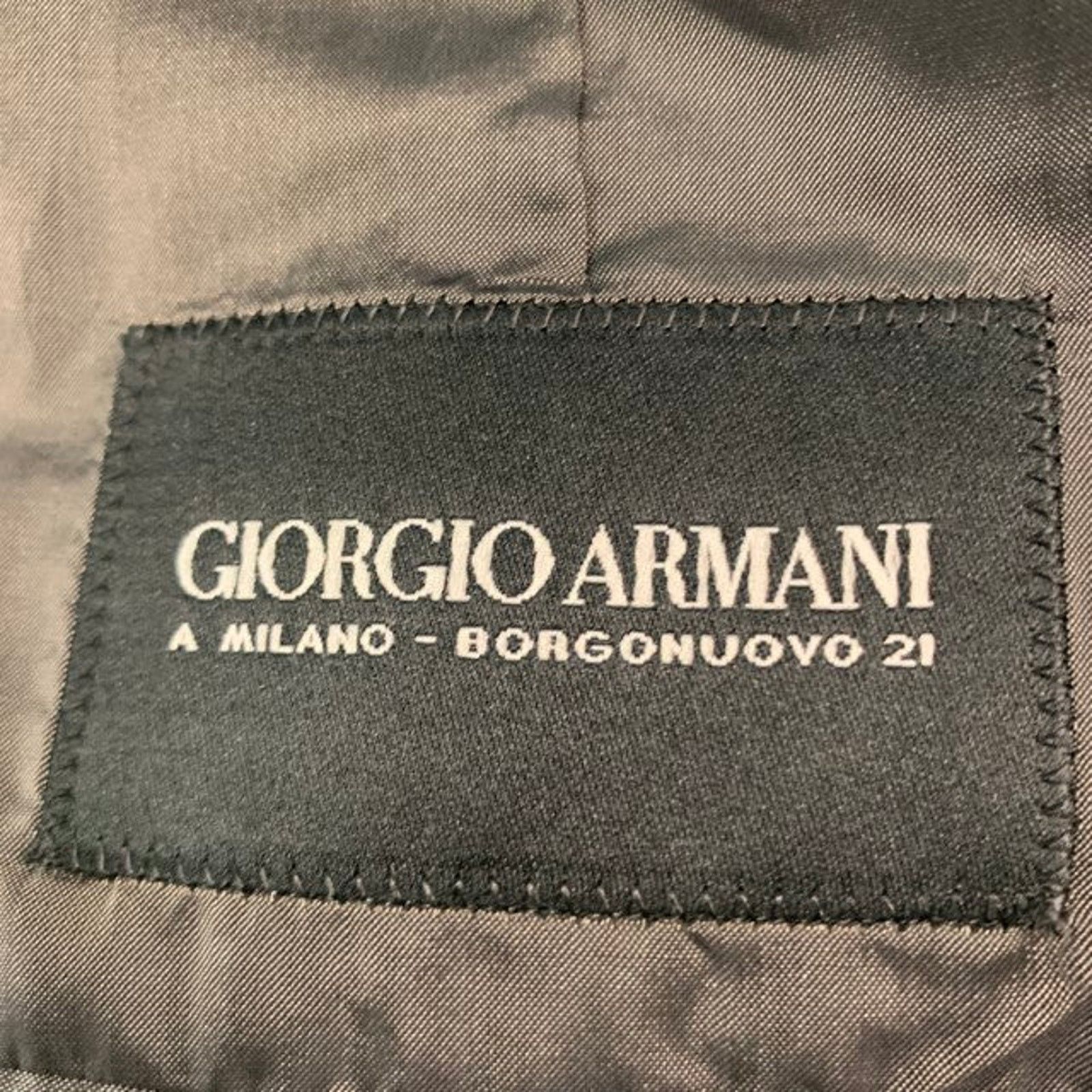 Giorgio Armani GIORGIO ARMANI Grey Wool Spandex Single Button Sport Coat Size 40R - 5 Thumbnail