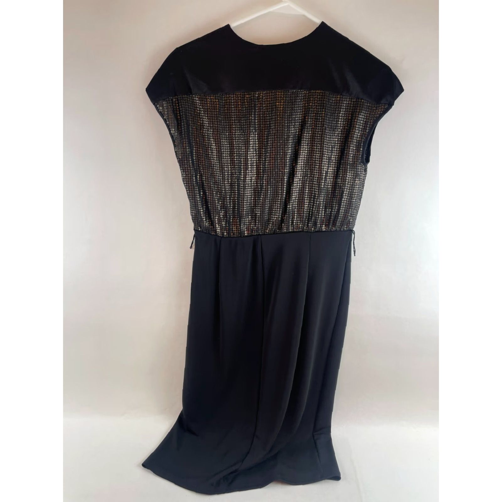 Narciso Rodriguez Narciso Rodriguez Dress Women's XS Black Bronze Sequin Midi Wrap NWD Size 26" / US 2 / IT 38 - 2 Thumbnail