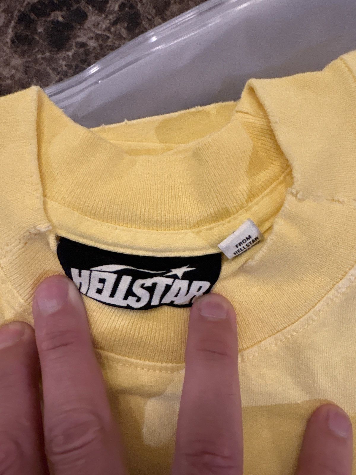HELLSTAR HELLSTAR Yellow Crack Tee size medium New authentic Size US M / EU 48-50 / 2 - 12 Thumbnail