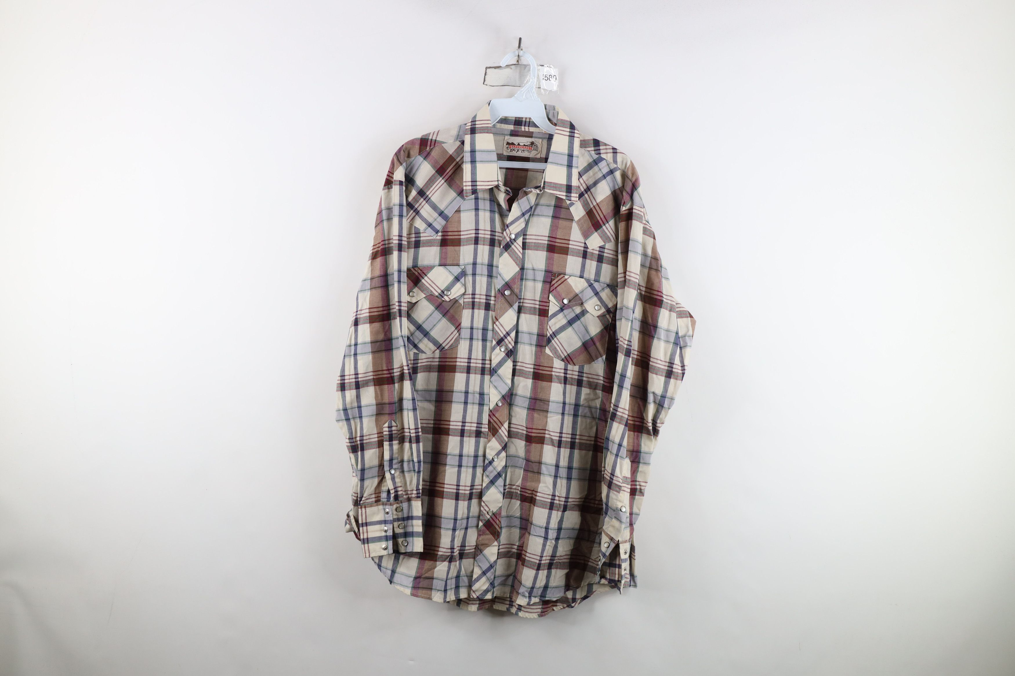 Vintage Vintage 70s Streetwear Western Cowboy Snap Button Shirt Size US M / EU 48-50 / 2 - 1 Thumbnail