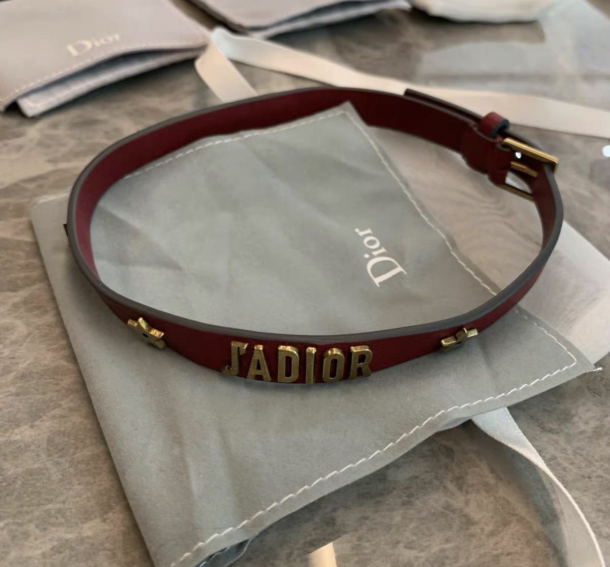 Dior Dior Full Leather Choker & Bracelet J42 Size ONE SIZE - 1 Thumbnail