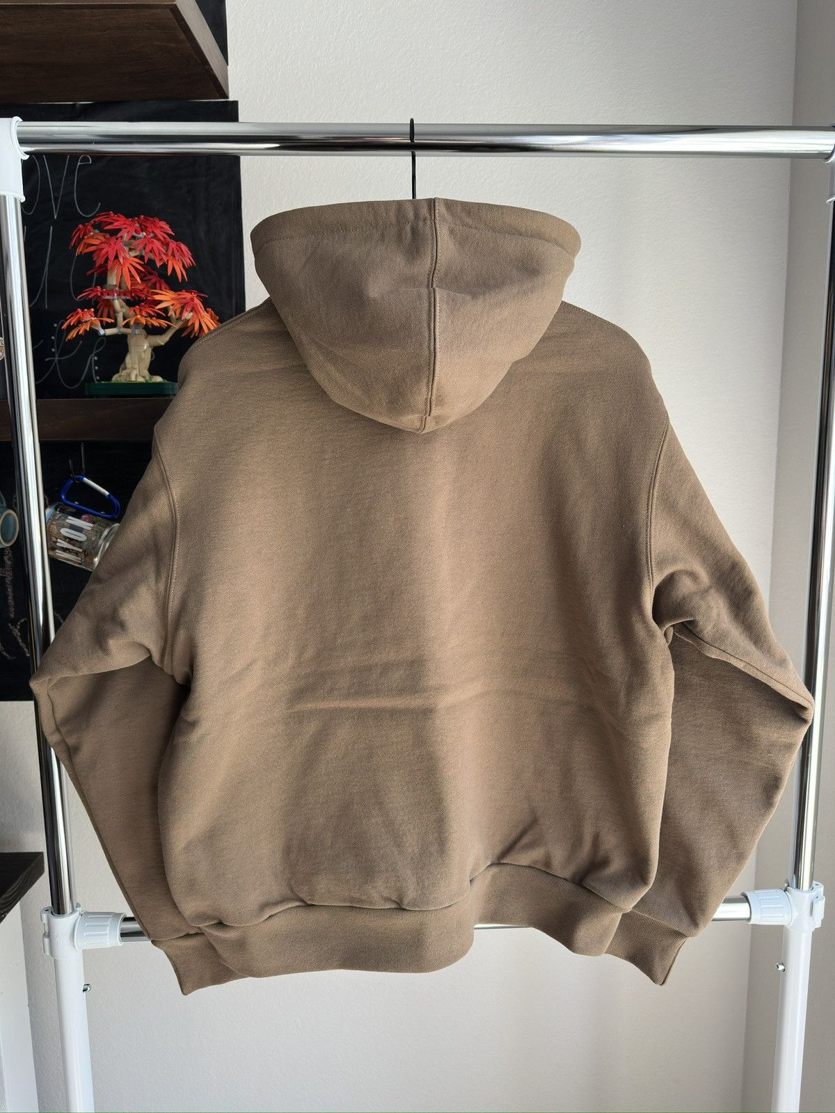 Supreme Thermal Line Arc Zip Up Hoodie Dusty Brown Size US M / EU 48-50 / 2 - 2 Thumbnail