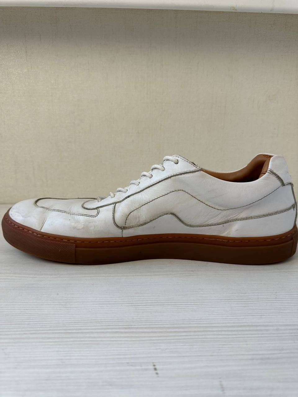 Handmade Oliver Sweeney Tabua 501 Leather Sneakers Handmade Italy Size US 11.5 / EU 44-45 - 5 Thumbnail