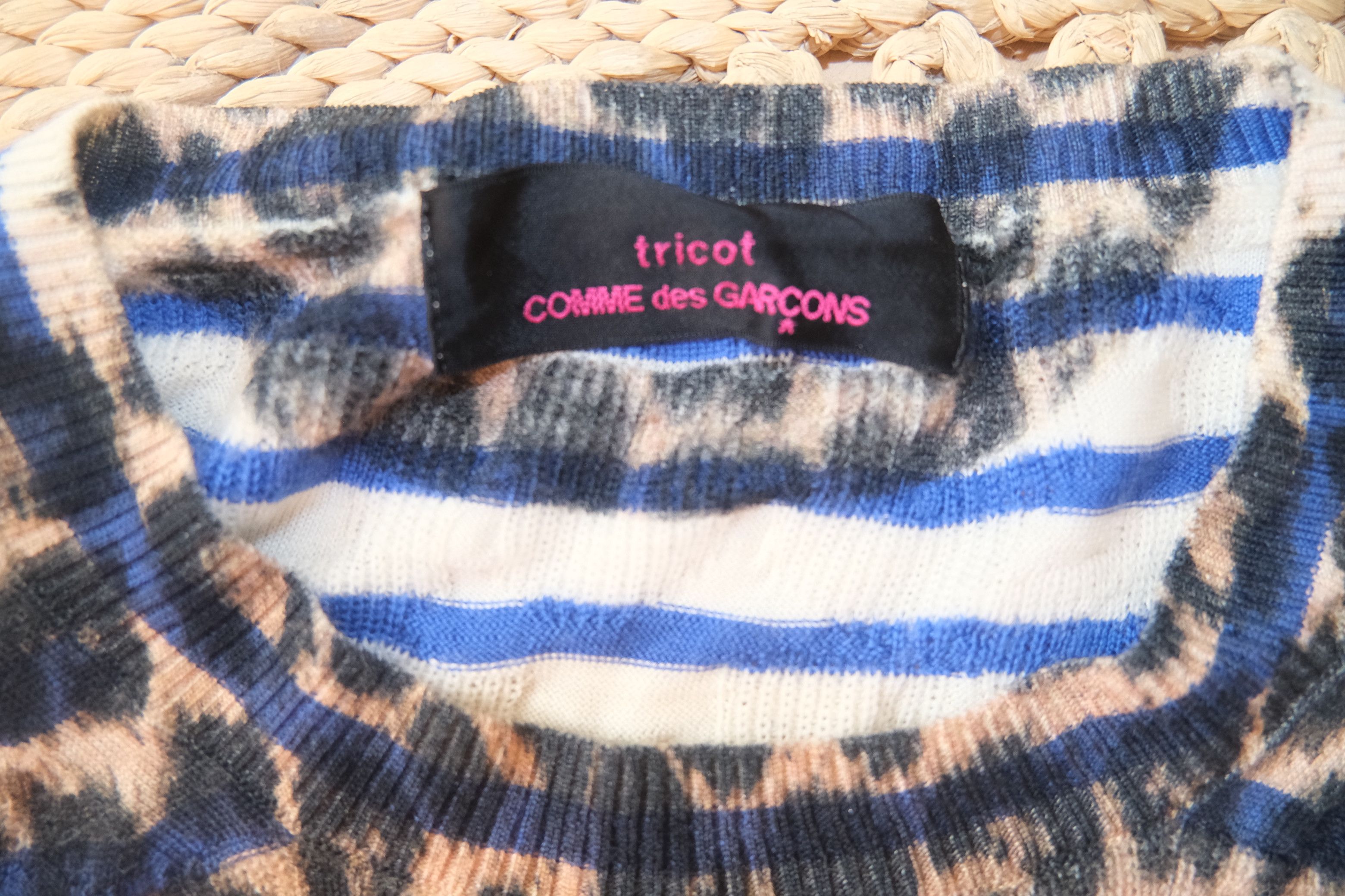 Comme des Garcons Comme des garcons leopard print striped knit sweater Size M / US 6-8 / IT 42-44 - 3 Thumbnail