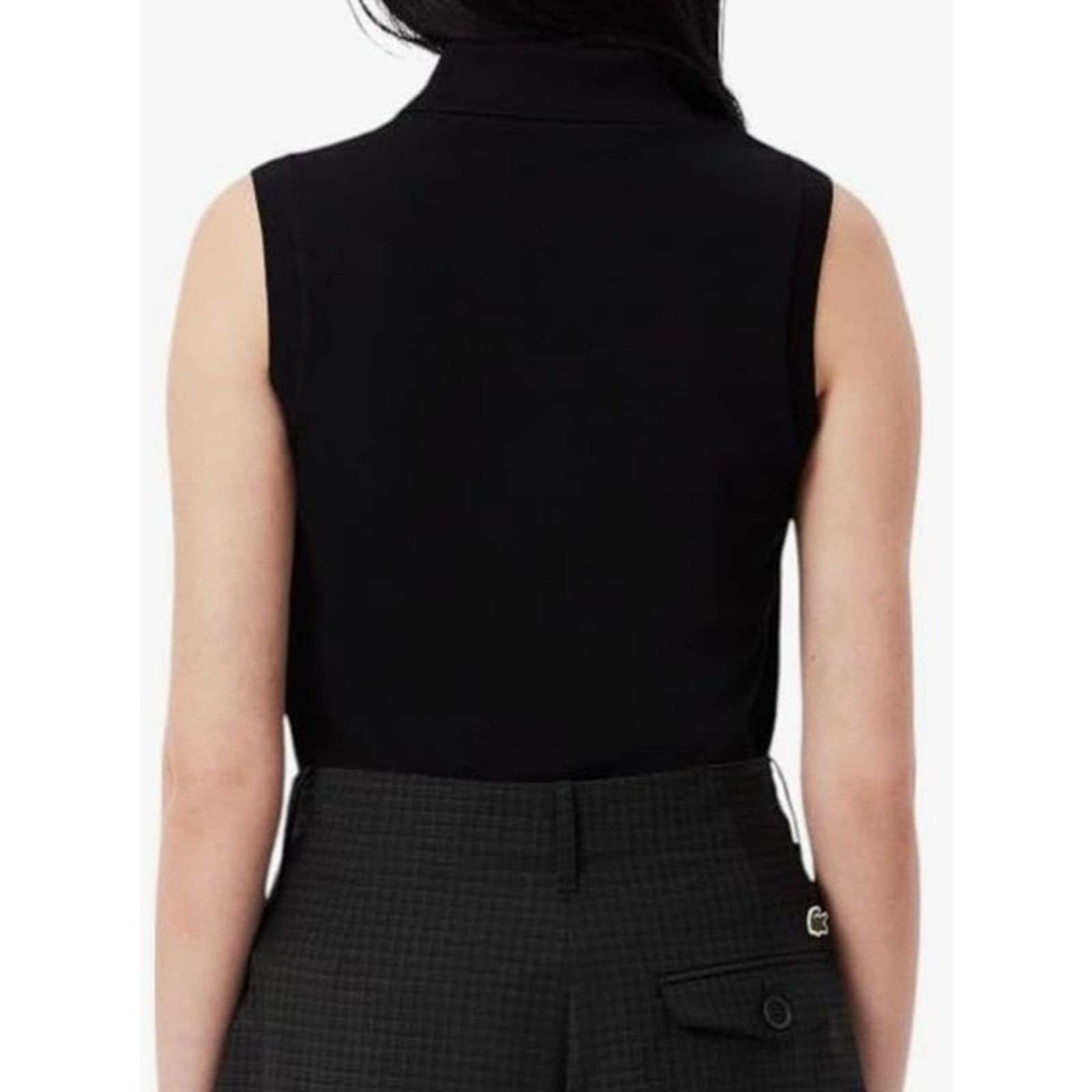 Lacoste Lacoste Women's Sleeveless Slim Fit Stretch Polo Black 6 Size M / US 6-8 / IT 42-44 - 4 Thumbnail