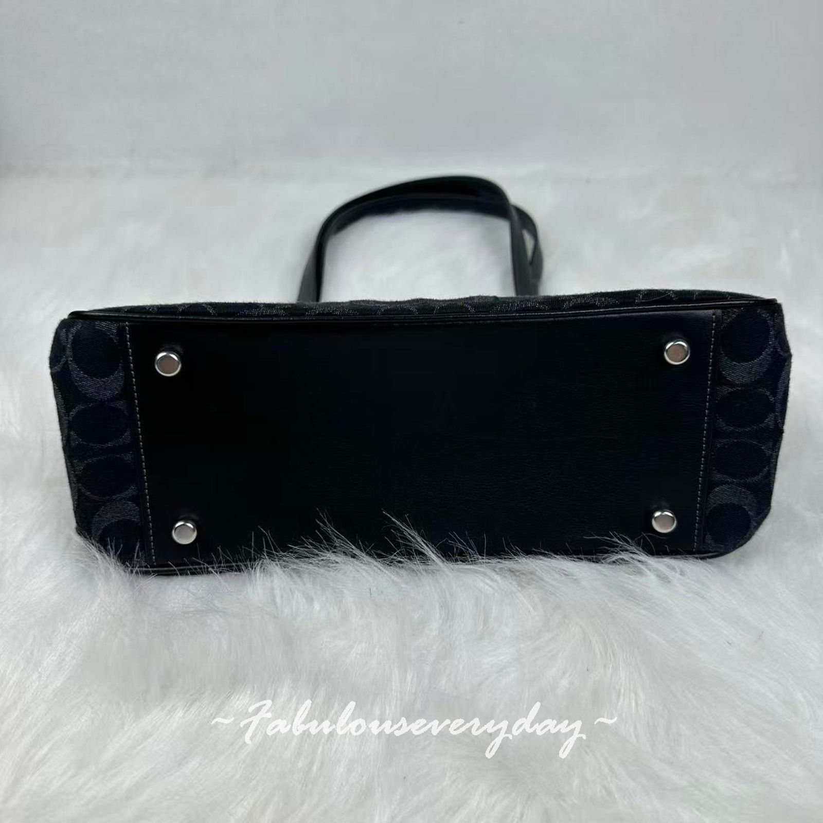 Coach Coach Asher Shoulder Bag Signature Denim CDB92 Denim/Black Size ONE SIZE - 4 Thumbnail