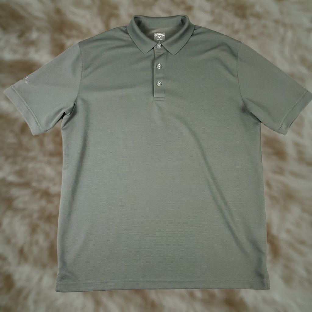 Callaway Callaway Polo Shirt Mens Large Gray Striped Opti Dri Fit Golf Short Sleeve Size US L / EU 52-54 / 3 - 1 Thumbnail