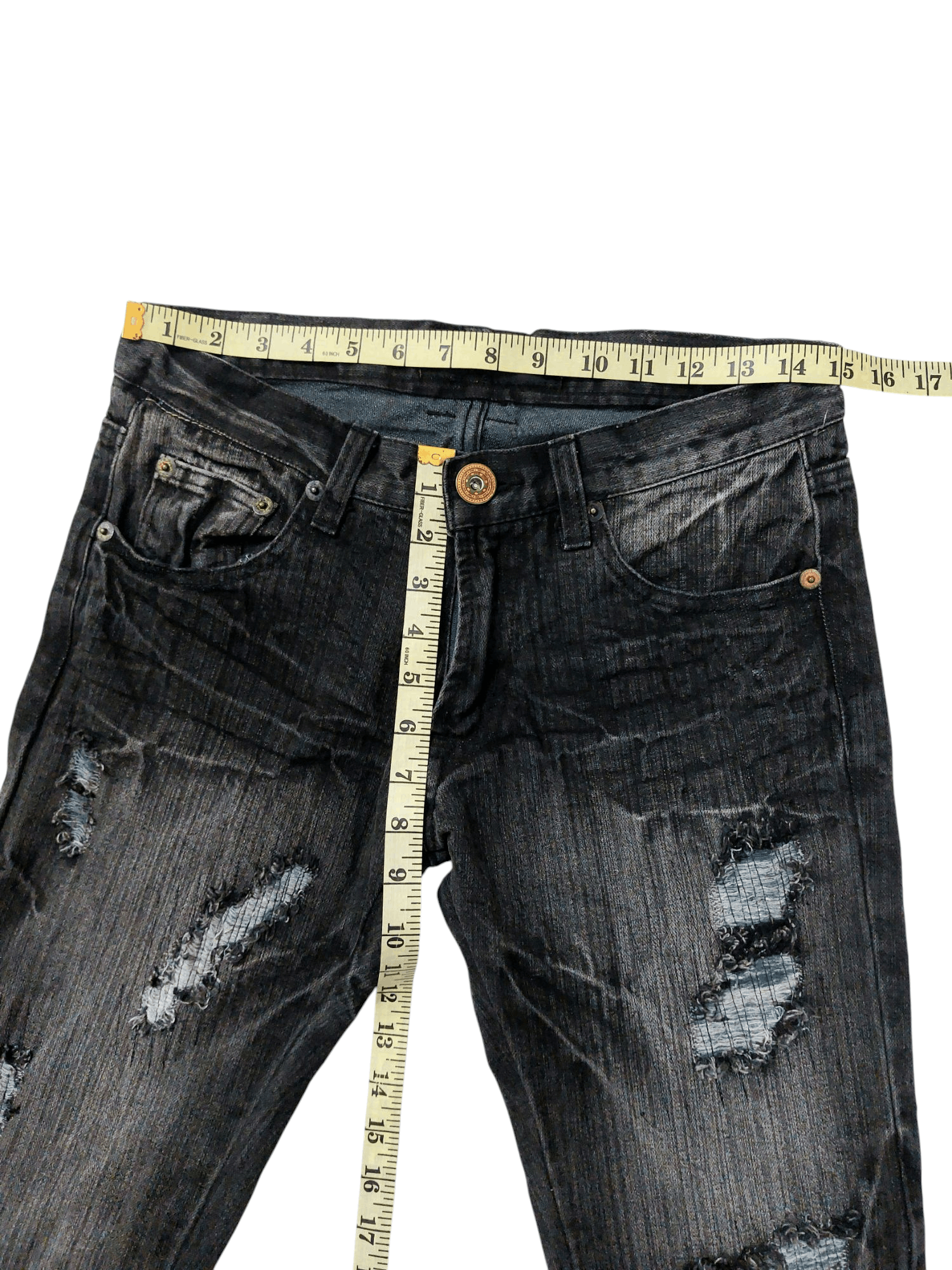 Grudged Limited Ripped Stitch Flare Denim