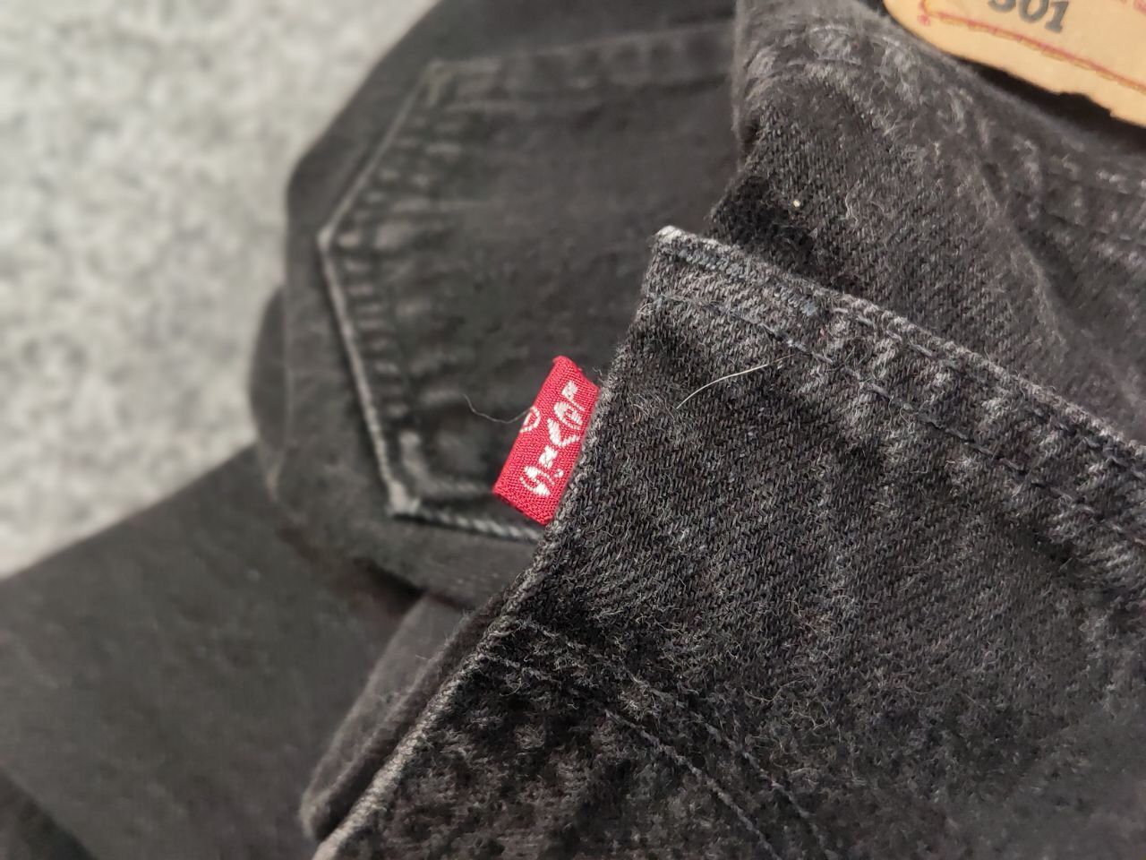 Levi's Vintage 90's Levis 501 Black Faded Denim Jeans Usa Style Size US 30 / EU 46 - 17 Thumbnail