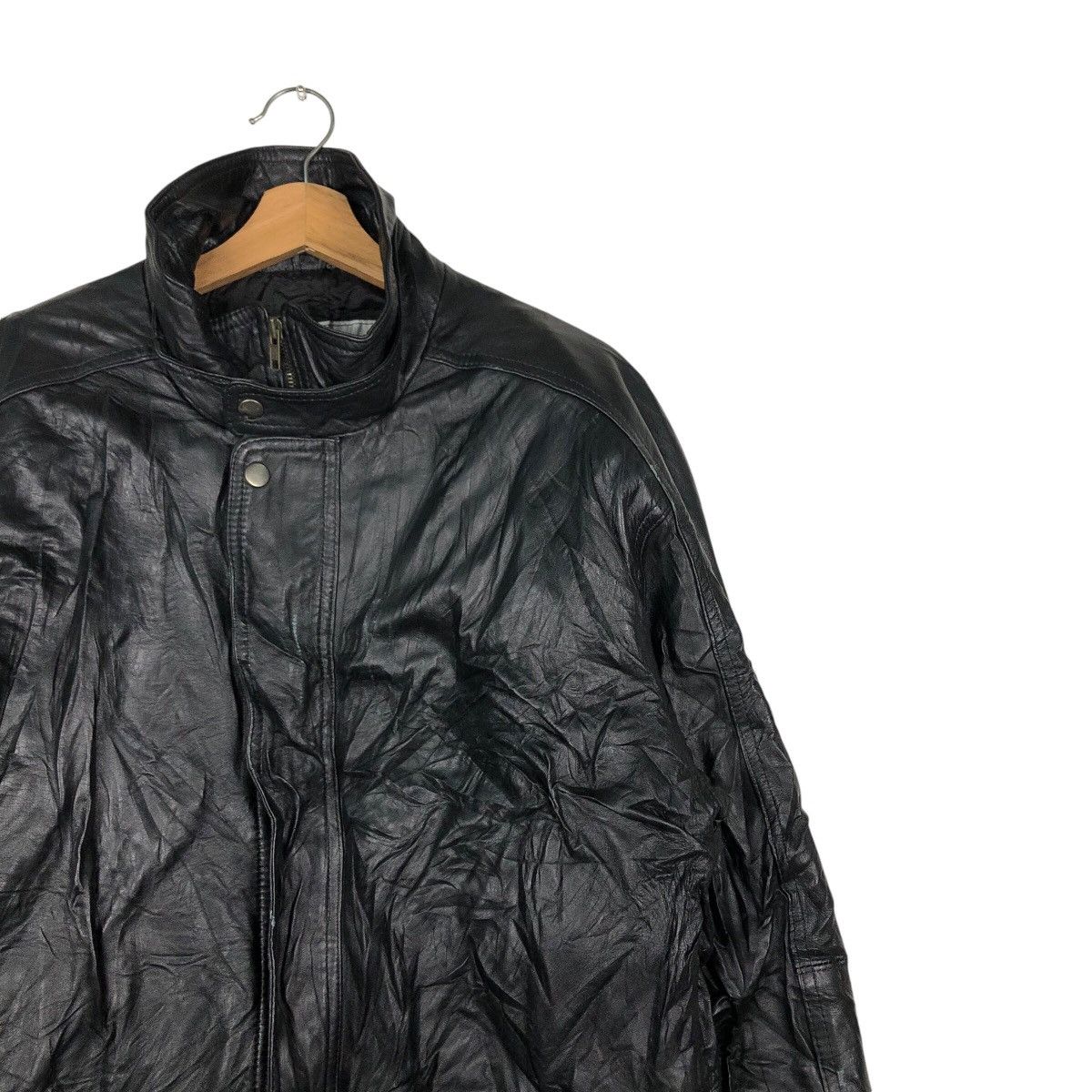 Japanese Brand 📌Vintage Biker Genuine Leather Jacket Vernon Issey Miyake Size US L / EU 52-54 / 3 - 7 Thumbnail