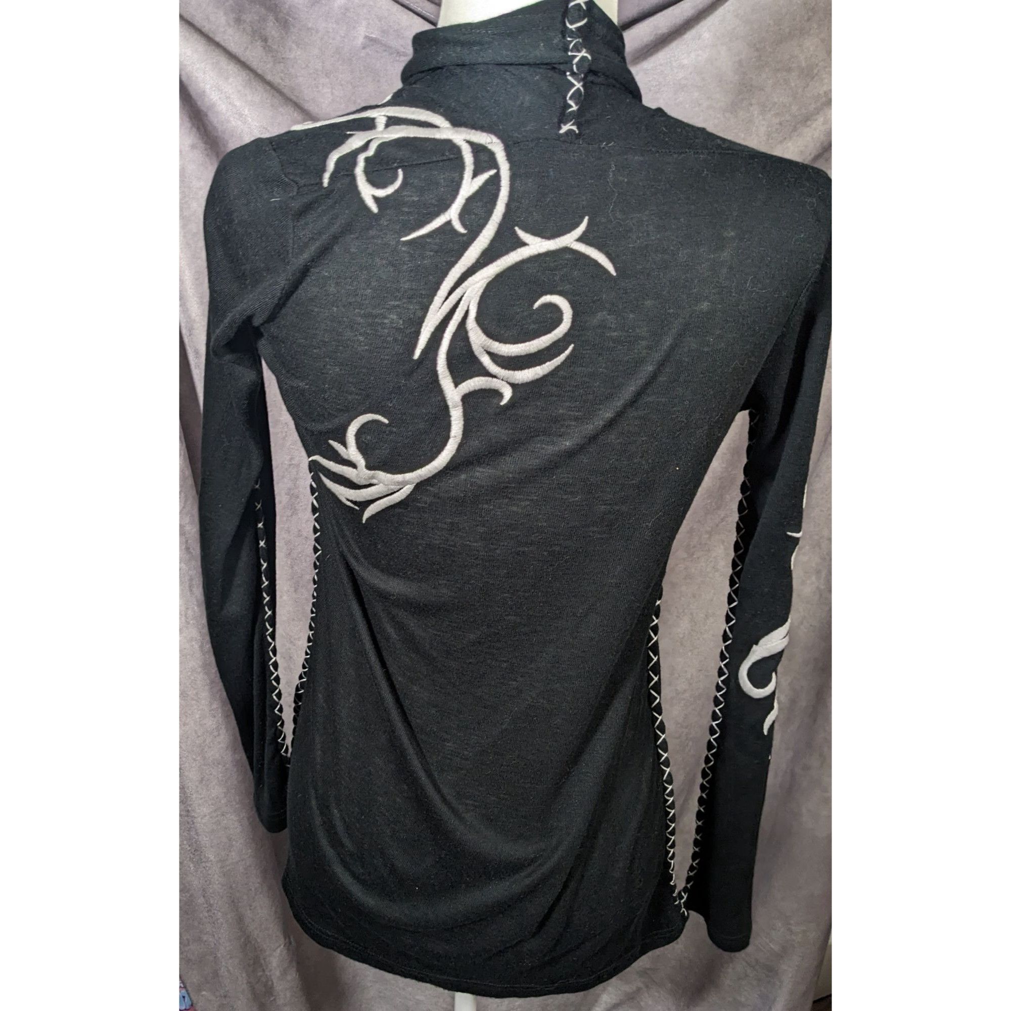 Other Angeni Contrast Stich Tribal Embroidered Gothic Cardigan Siz Size M / US 6-8 / IT 42-44 - 14 Thumbnail