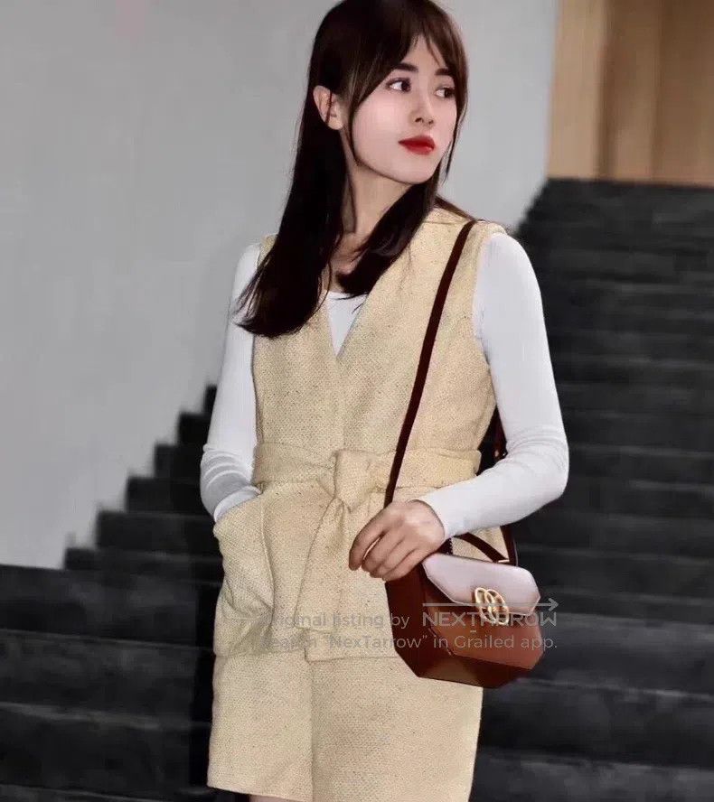 Gucci Gucci Yellow wool tweed belt sleeveless vest jacket Size XS / US 0-2 / IT 36-38 - 9 Thumbnail