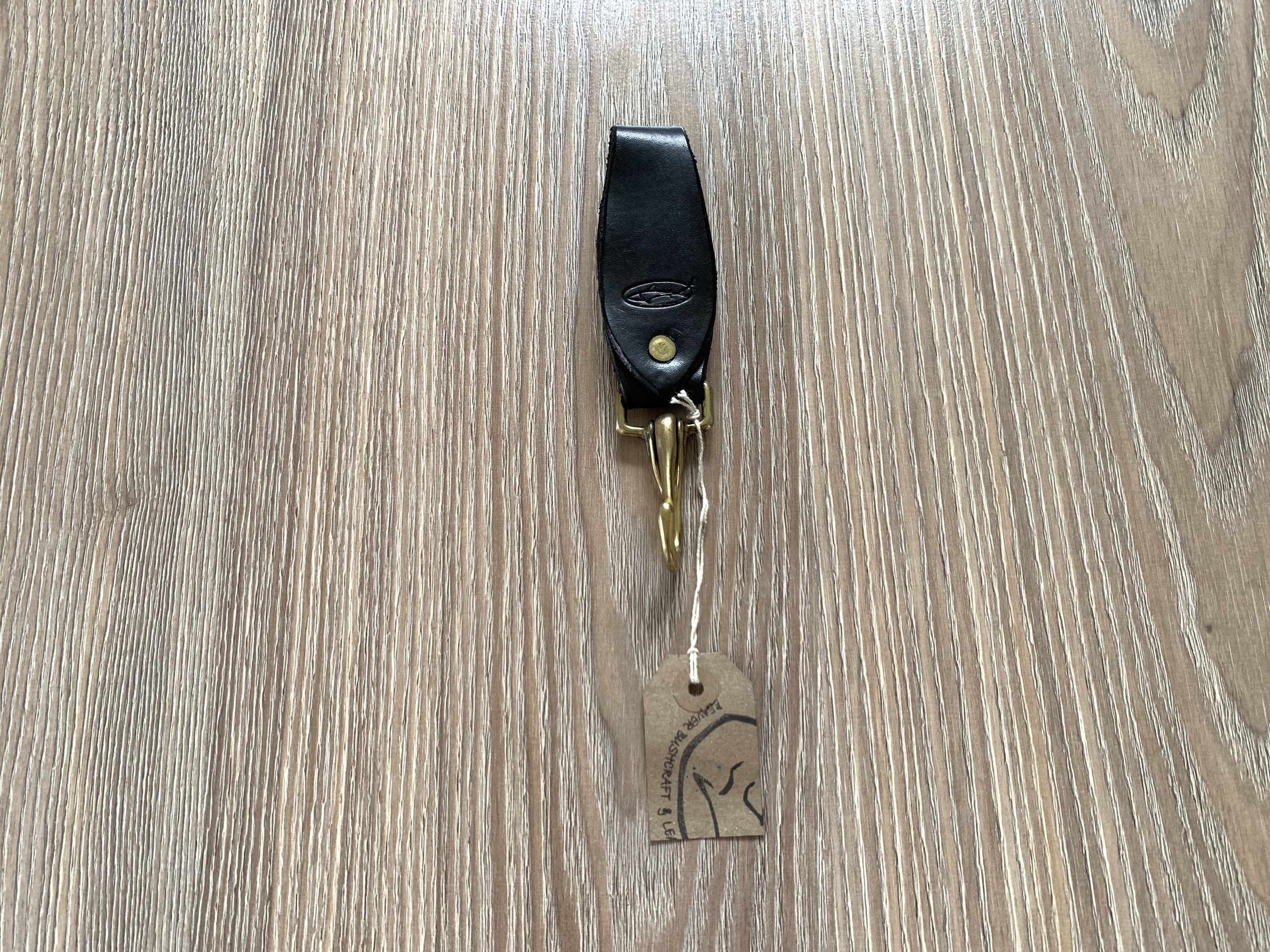 Handmade Black Heavy Classic Leather Keychain Size ONE SIZE - 2 Thumbnail