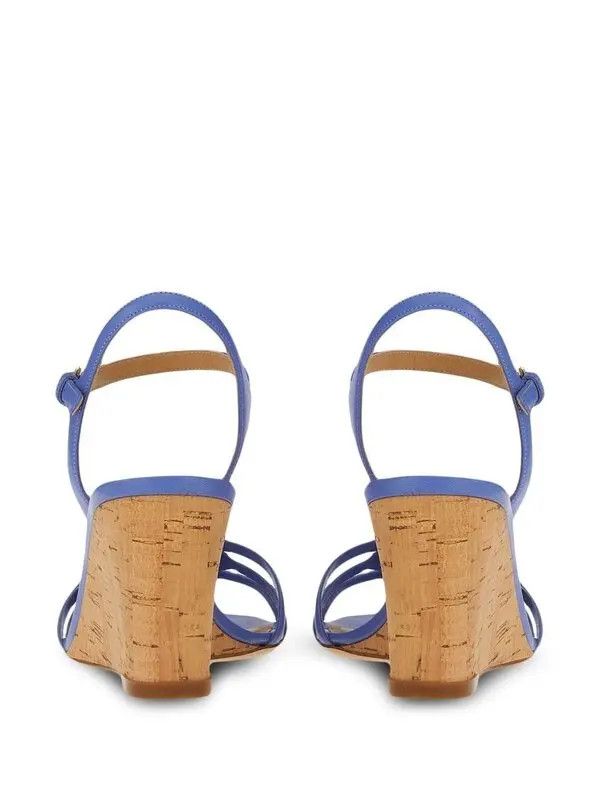 Salvatore Ferragamo o1y0426 Buckle-fastening Ankle Strap Sandals in Blue Size US 5 / IT 35 - 3 Thumbnail