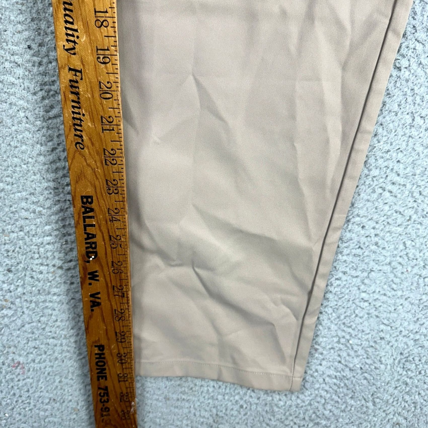 Vintage Jack Archer Mens Chino Pants 40X32 Beige Flat Front Straight Leg Comfort Pockets Casual Classic Size US 40 / EU 56 - 7 Thumbnail