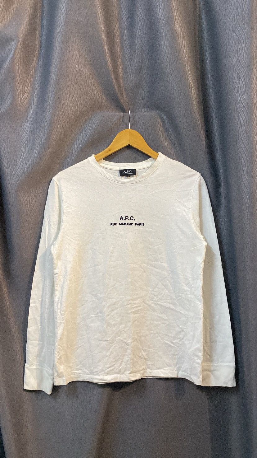 A.P.C. ‼️NEED GONE‼️ APC EMBROIDERY WHITE XS TSHIRT JAPAN Size US XS / EU 42 / 0 - 1 Thumbnail