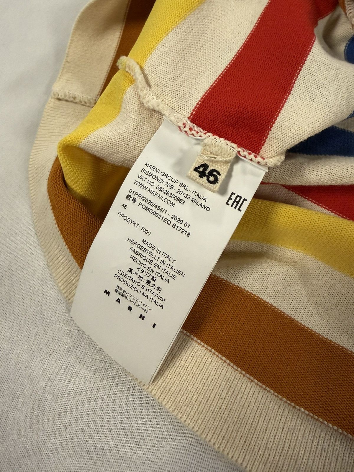Marni Marni Multicolor Striped Asymmetrical Polo Size 46 / S Size US S / EU 44-46 / 1 - 5 Thumbnail