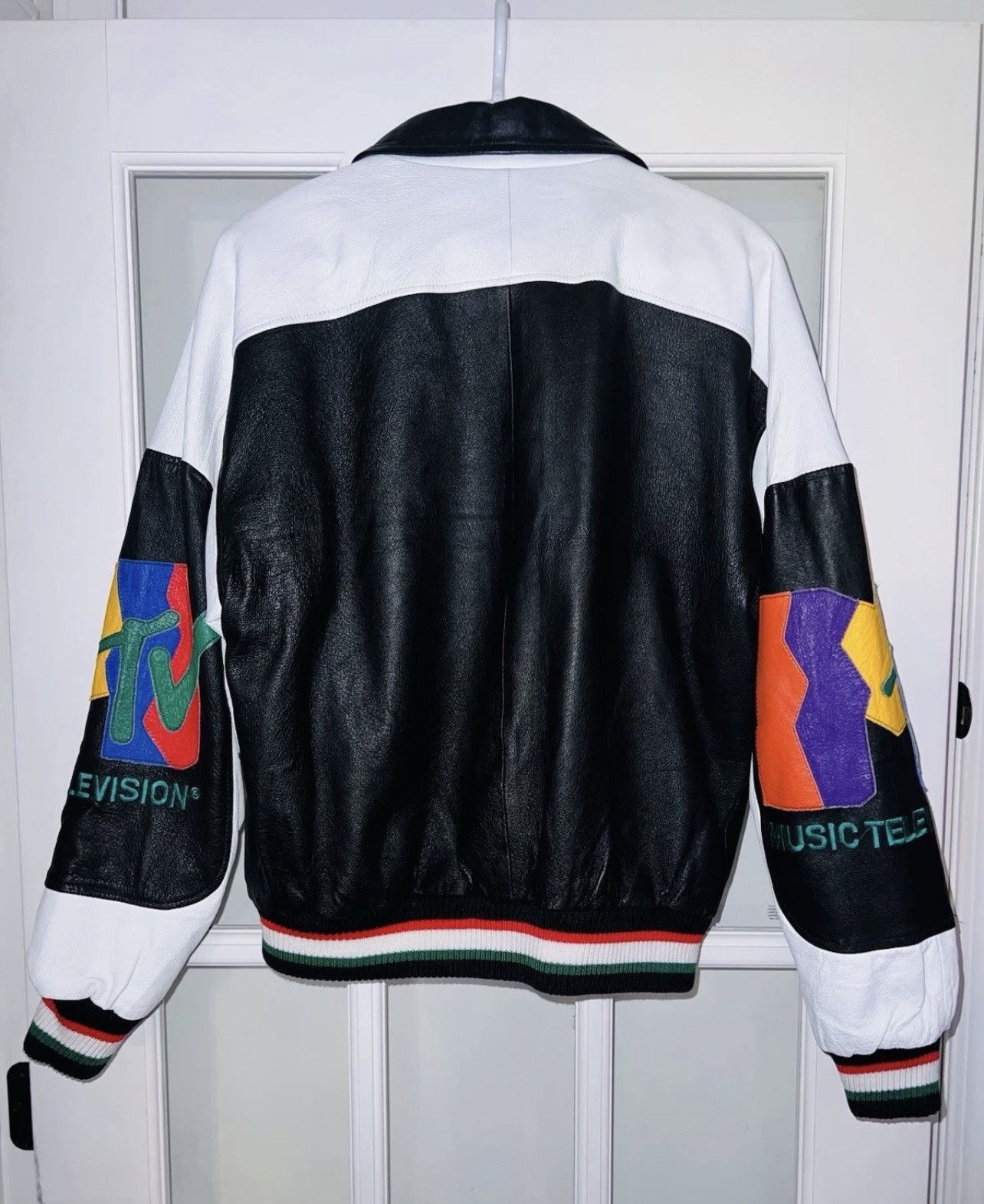 Mtv VTG 1992 MTV MUSIC TELEVISION LEATHER JACKET BLACK S BOMBER Size US S / EU 44-46 / 1 - 16 Thumbnail