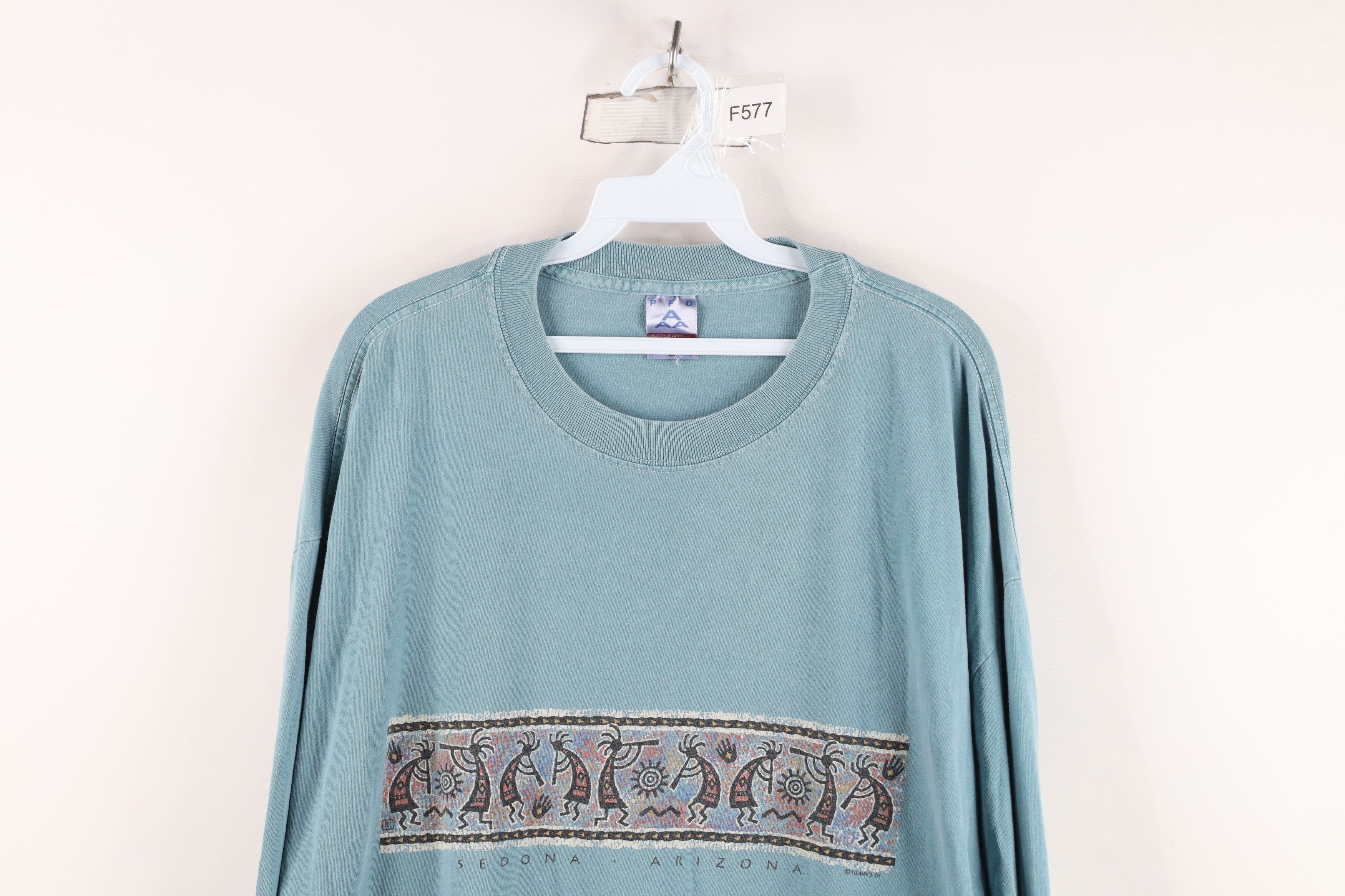 Vintage Vintage Y2K 2001 Streetwear Kokopelli Long Sleeve T-Shirt Size US XL / EU 56 / 4 - 2 Thumbnail