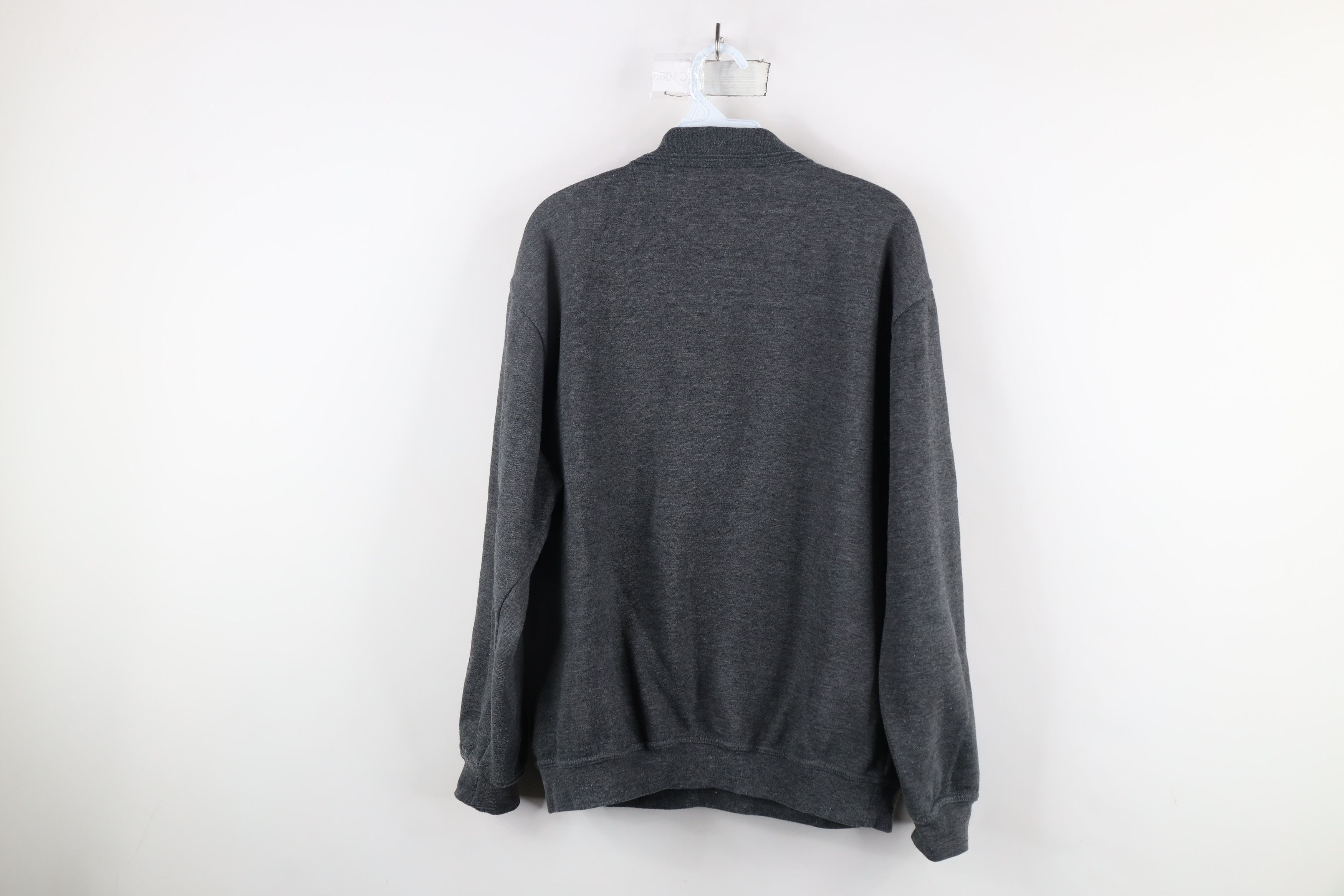 Vintage Vintage 90s Streetwear Collared Pullover Sweatshirt Gray Size US L / EU 52-54 / 3 - 12 Thumbnail