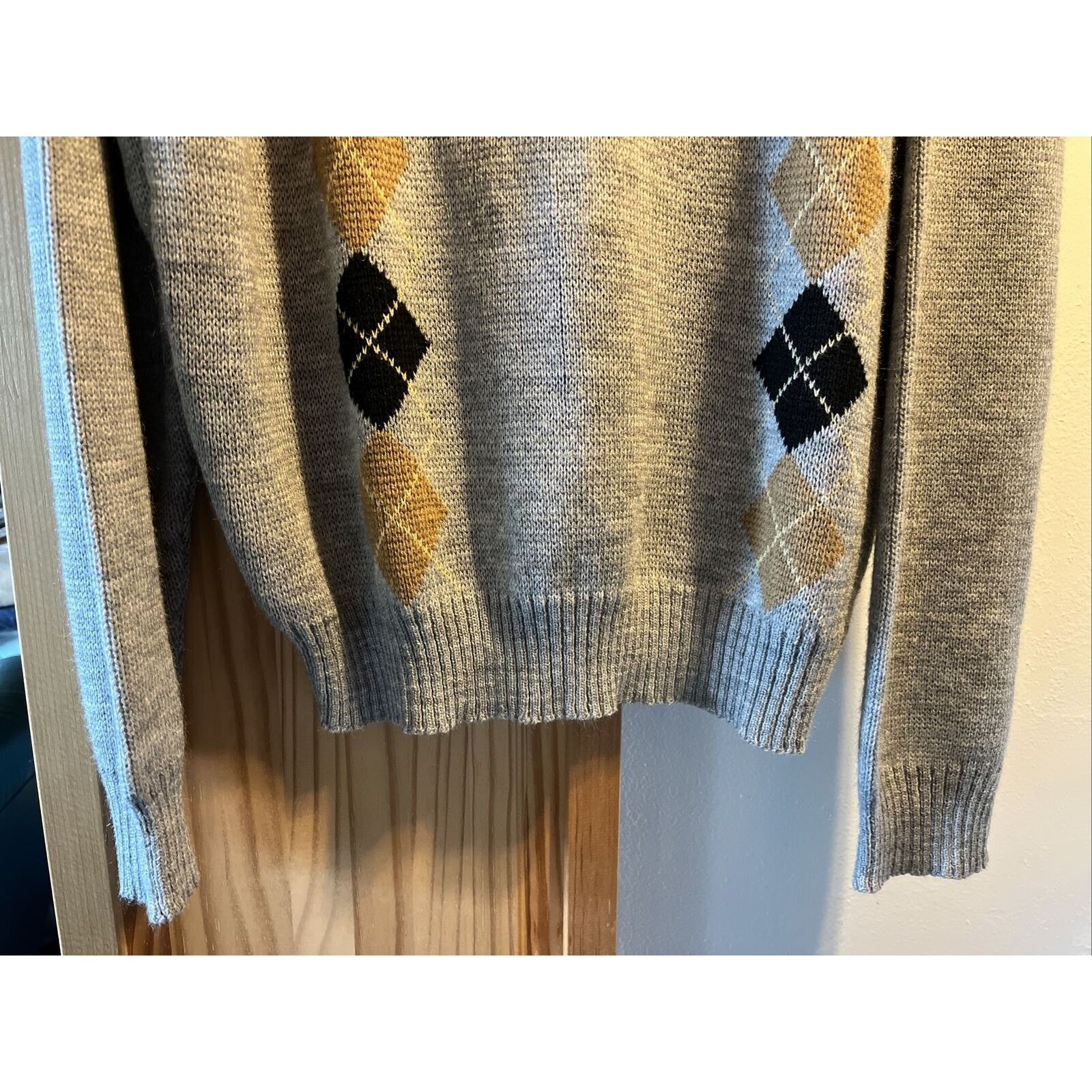 Other Rob Winter Size XL Sweater Gray Argyle Mens Acrylic Pullover Size US XL / EU 56 / 4 - 6 Thumbnail