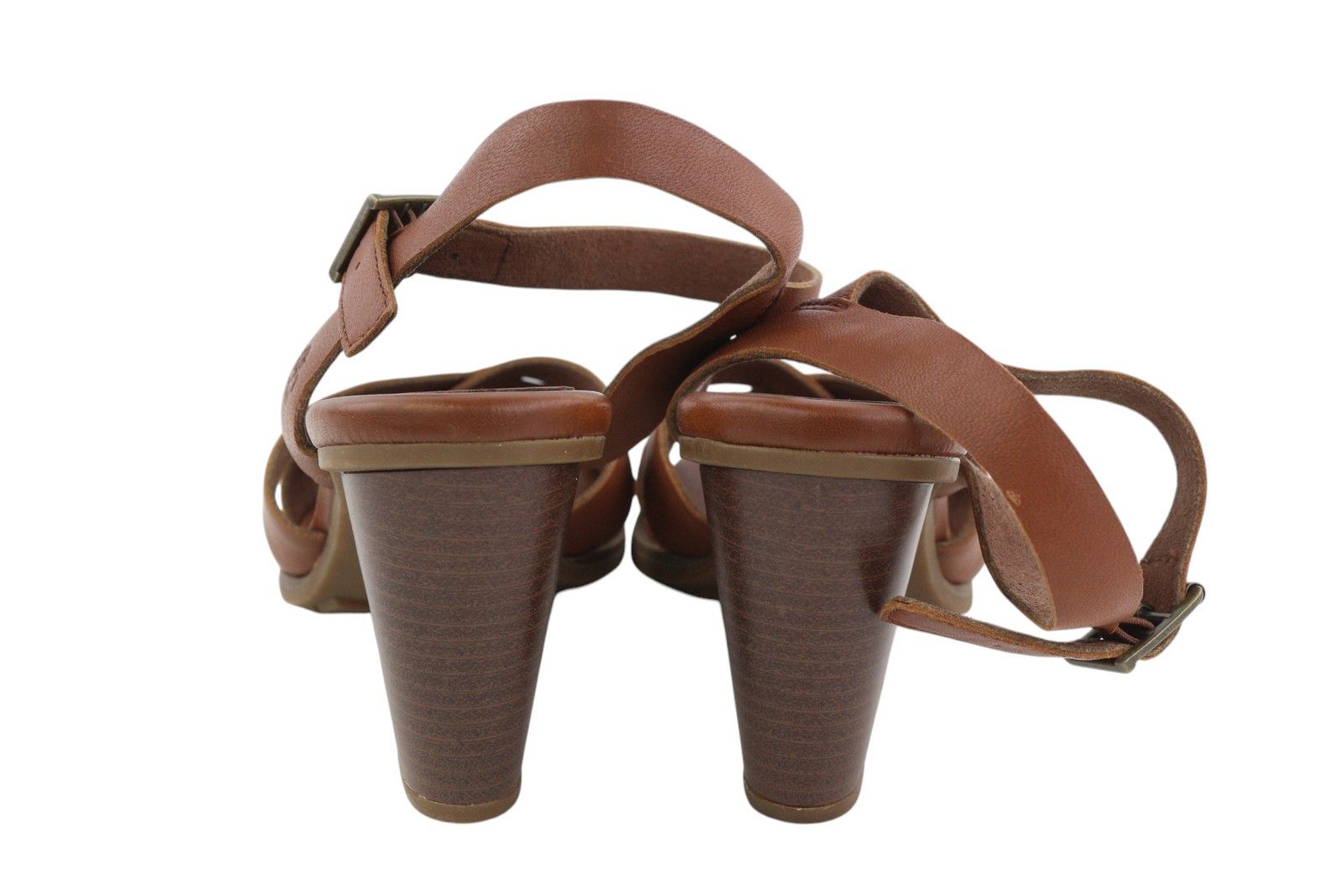 Timberland A1IEA EU39.5 Brown Leather Heeled Sandals 84301 Size US 8.5 / IT 38.5 - 6 Thumbnail