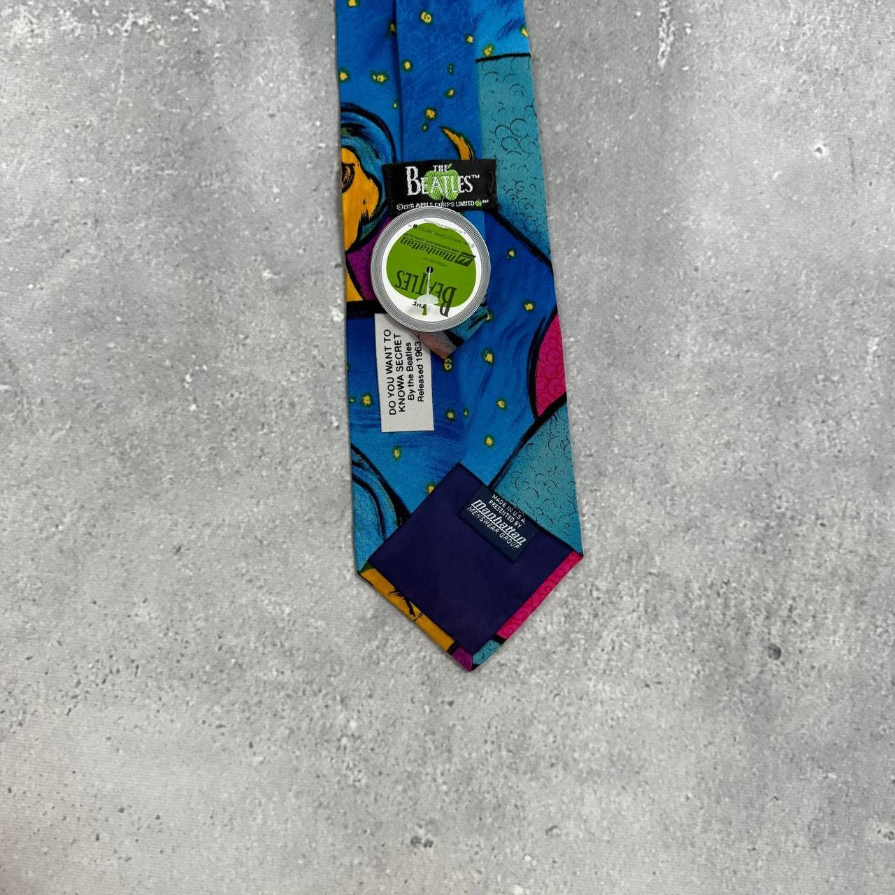 Vintage Vintage 1991 The Beatles Do You Want Know A Secret Silk Tie Size ONE SIZE - 6 Thumbnail