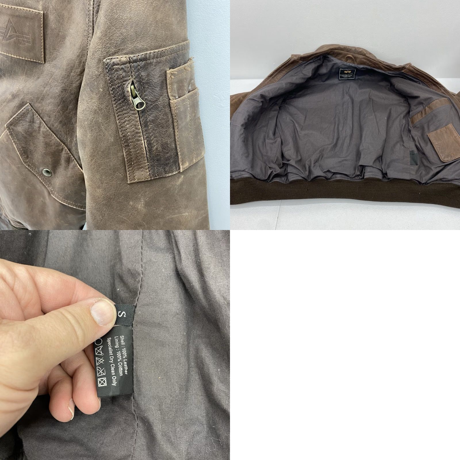 Alpha Industries Alpha Industries bomber jacket Men size small MA-1 Leather Flight military jacket Size US S / EU 44-46 / 1 - 9 Thumbnail