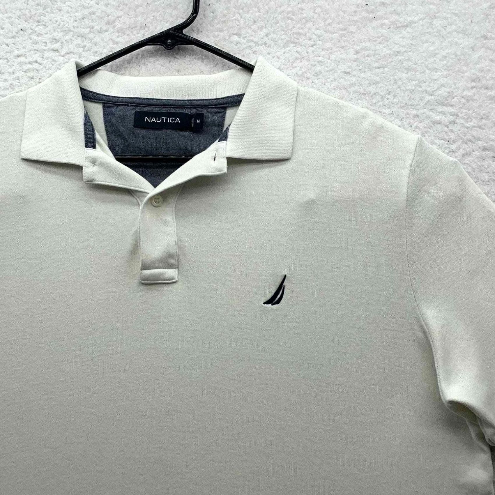 Nautica Nautica Polo Shirt Mens Medium M Soft Touch Casual Golf White Preppy Stretch Dad Size US M / EU 48-50 / 2 - 2 Thumbnail