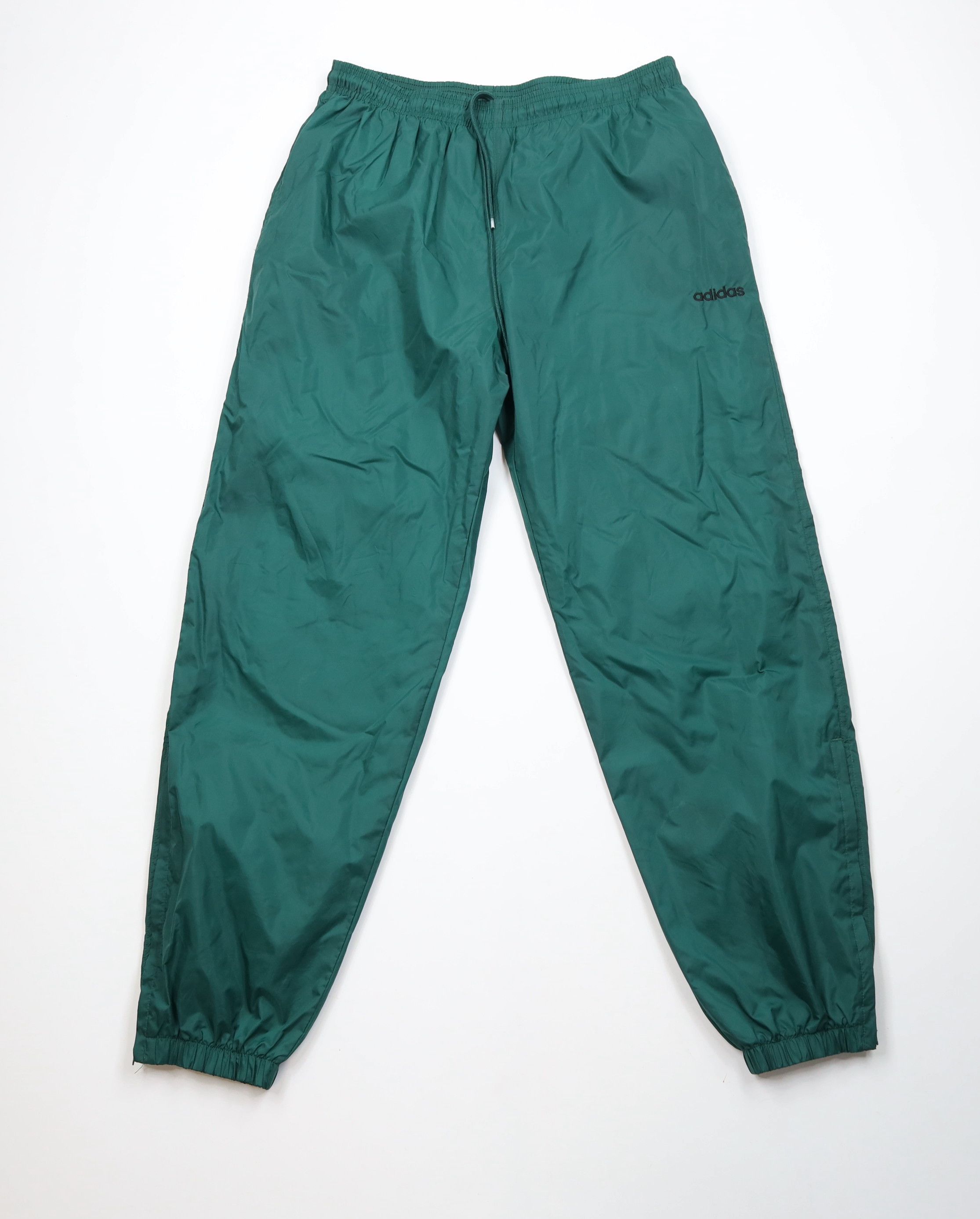 Adidas × Vintage Vintage 90s Adidas Nylon Windbreaker Jogger Pants Green Size US 36 / EU 52 - 1 Thumbnail