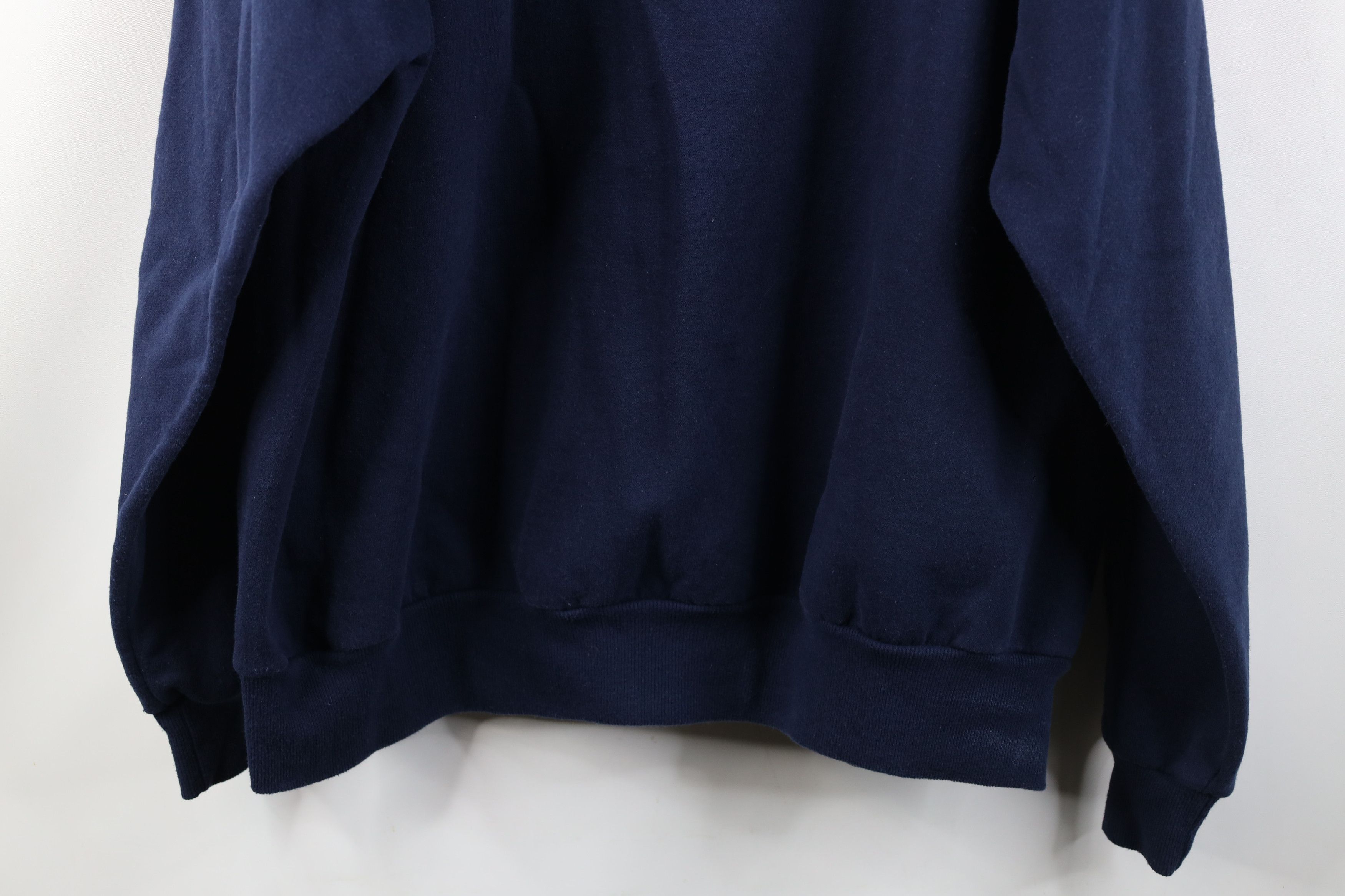 Vintage Vintage 90s Streetwear Heavy Crewneck Sweatshirt Navy Blue Size US XXL / EU 58 / 5 - 11 Thumbnail