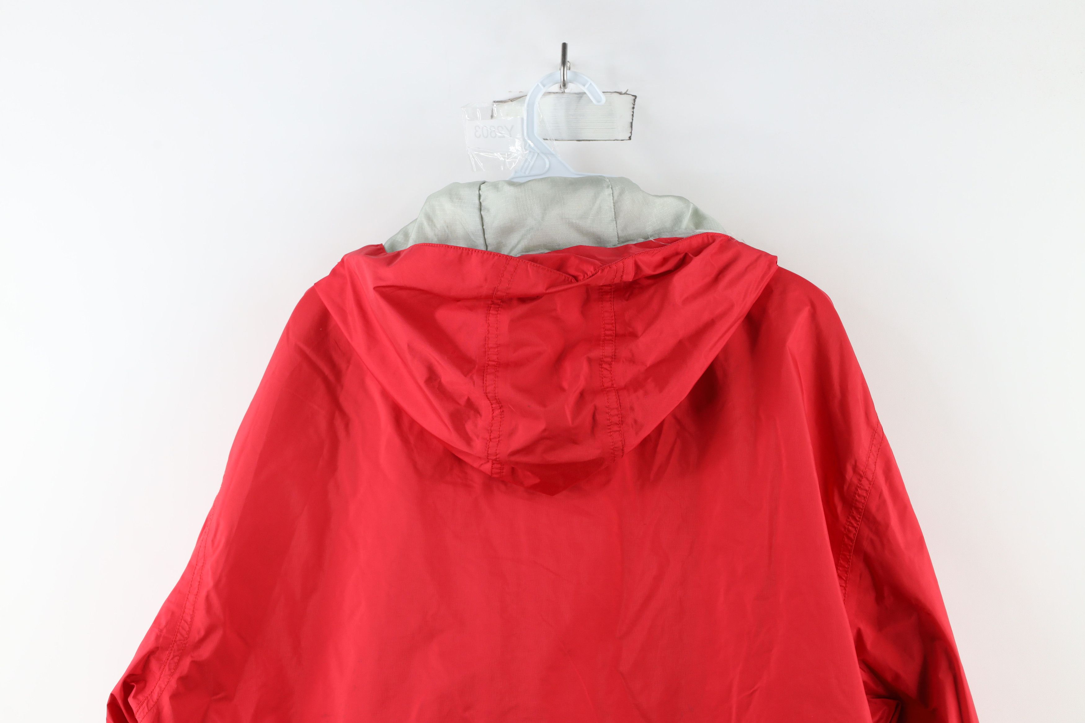 L.L. Bean × Vintage Vintage 90s LL Bean Waterproof Hooded Anorak Jacket Red Size US L / EU 52-54 / 3 - 15 Thumbnail