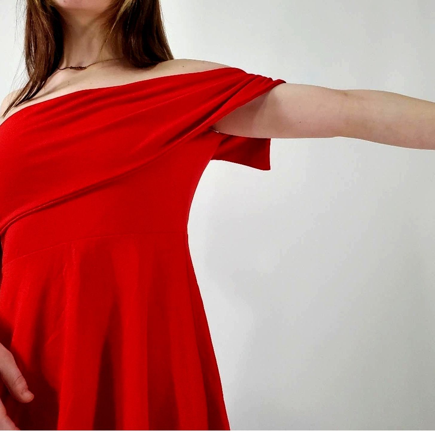 Designer Lpa Revolve Cayenne Red Cold Shoulder Dress - S Size S / US 4 / IT 40 - 4 Thumbnail