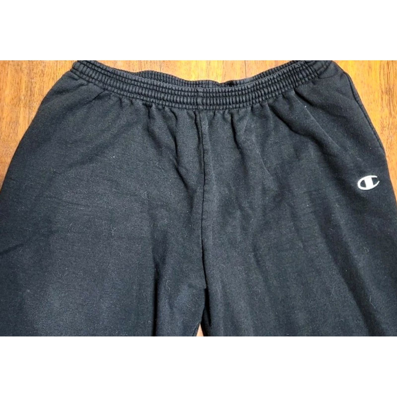 Champion VINTAGE Champion Heavyweight Sweatpants Men 2XL Joggers Athleisure Drawstrings Black 90s Logo College Dad Hipster Retro Relaxed XS? Size US 39 - 5 Thumbnail