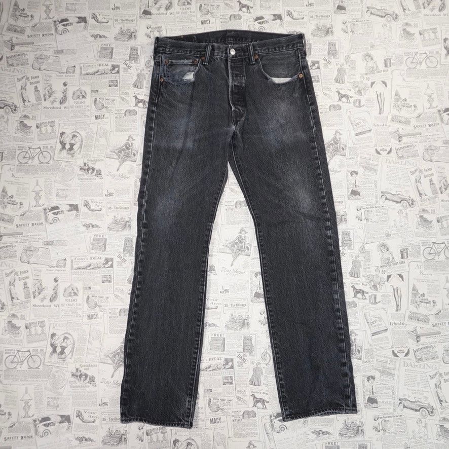 Levi's 32x32-Vintage Y2K Levi 501 faded black denim essential jeans Size US 32 / EU 48 - 1 Thumbnail