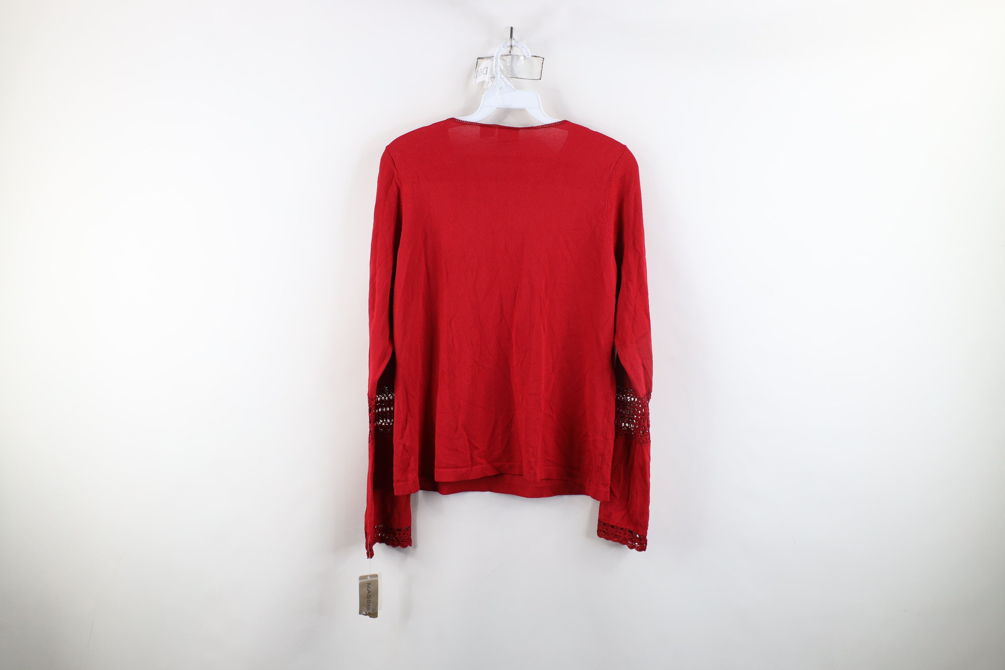 Vintage Deadstock Vintage 90s Y2K Babydoll Ribbed Knit T-Shirt Red Size M / US 6-8 / IT 42-44 - 10 Thumbnail