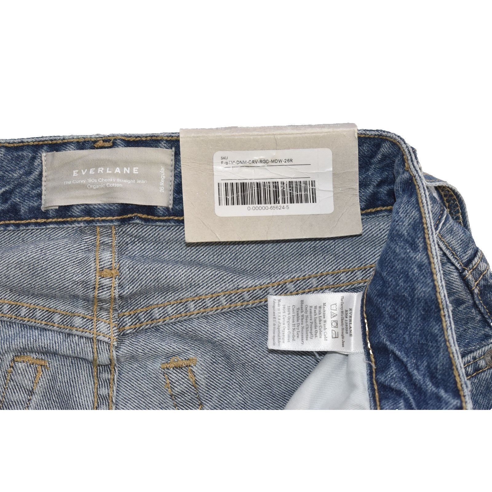 Everlane NWT EVERLANE Org Cotton Curvy 90s Cheeky Straight Jeans 26R Size 26" / US 2 / IT 38 - 5 Thumbnail
