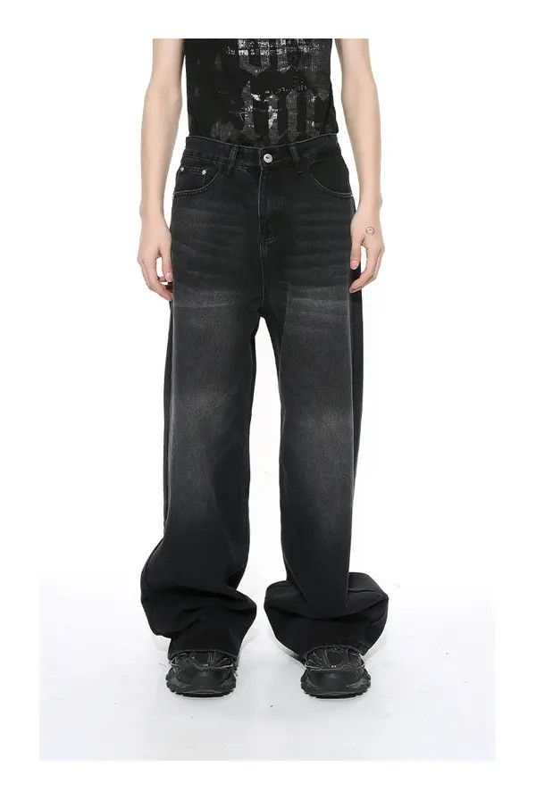 Japanese Brand Fujita x Asou Vintage high street distressed wide-leg jeans Size US 32 / EU 48 - 7 Thumbnail