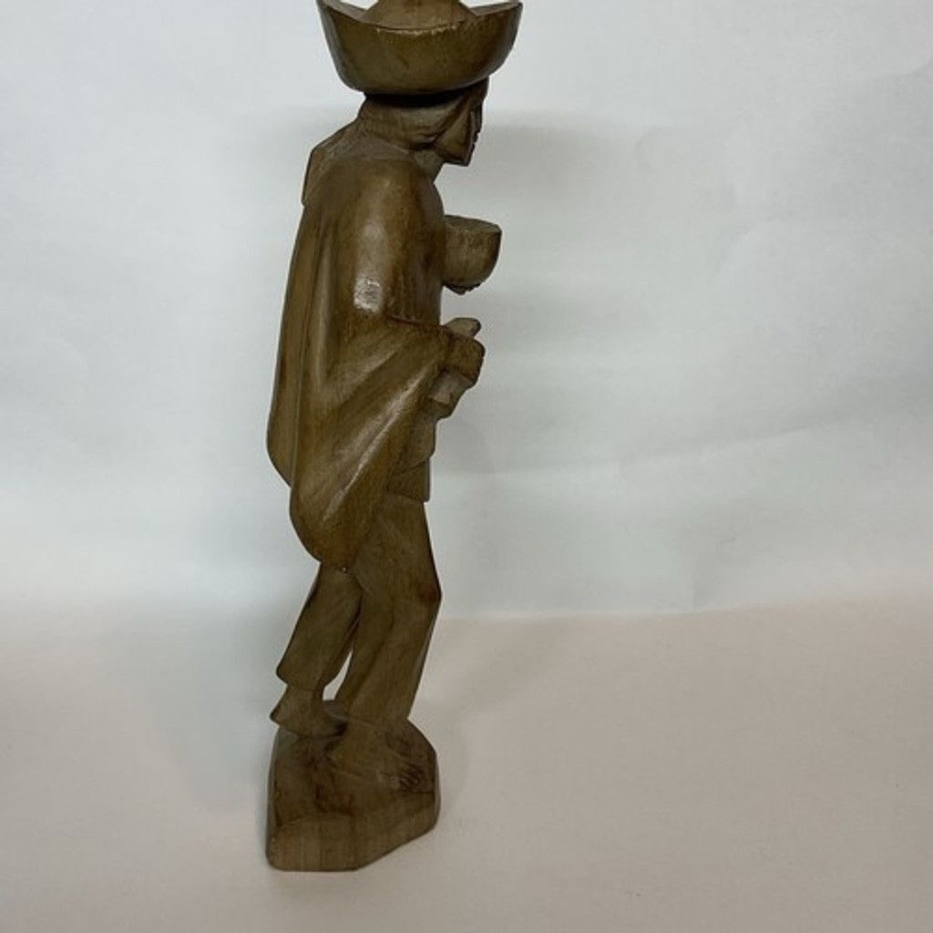 The Unbranded Brand VTG Hand Carved Wood Folk Art Man Colonial Figure 11.6" Size ONE SIZE - 14 Thumbnail