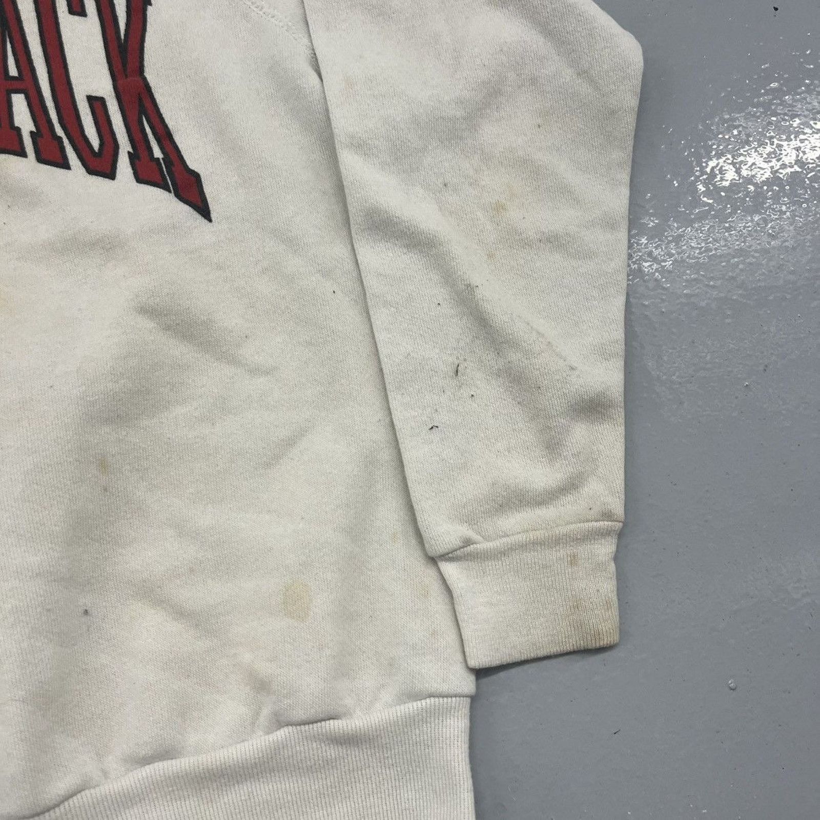 Vintage Vintage 80s NC State University White Raglan Sweatshirt Size S / US 4 / IT 40 - 4 Thumbnail