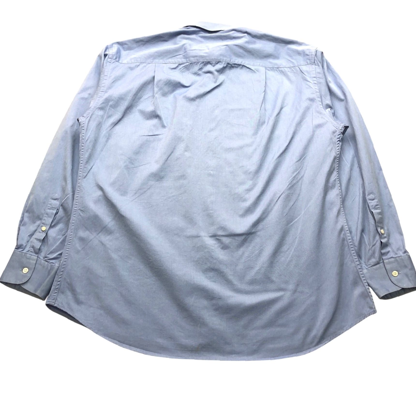 Ermenegildo Zegna Ermenegildo Zegna Button-Down Dress Shirt Mens XL Long Sleeve Blue Size 46R - 2 Thumbnail