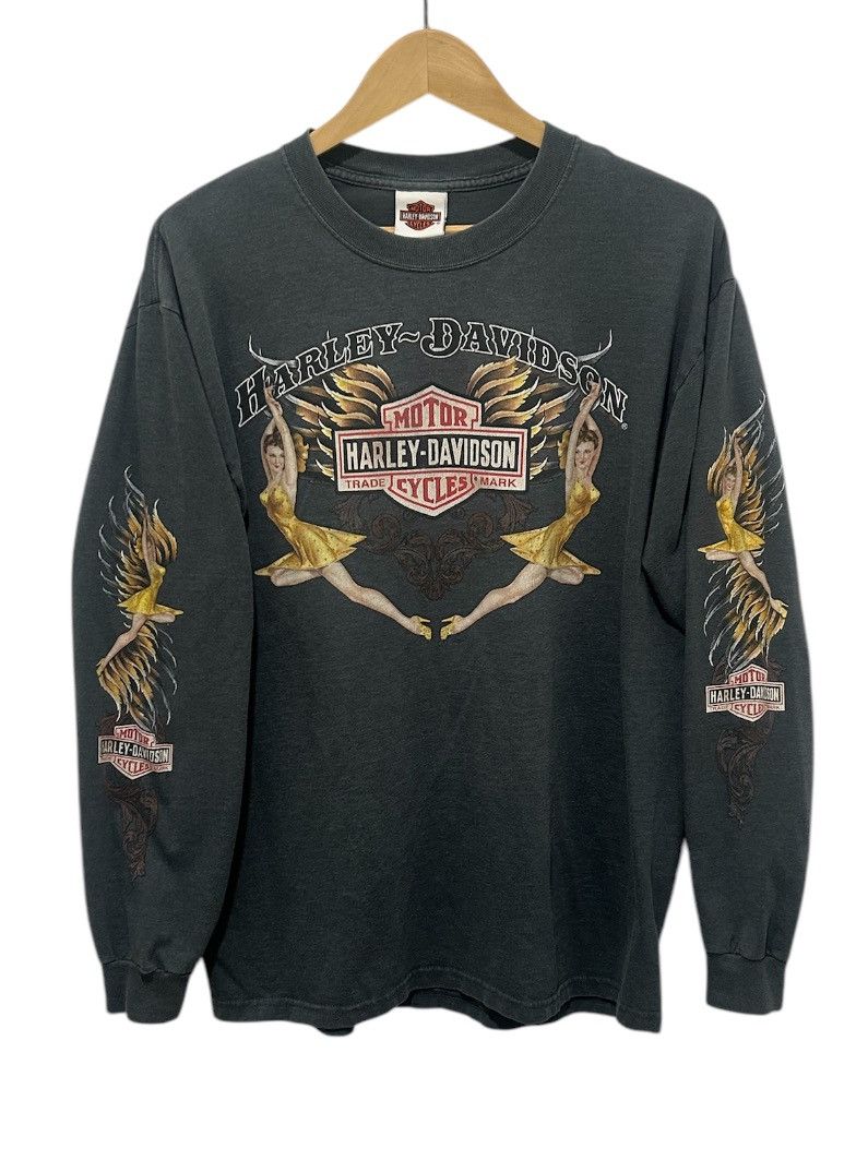 Harley Davidson × Vintage Vintage Harley Davidson Long Sleeve Shirt Size US L / EU 52-54 / 3 - 1 Thumbnail