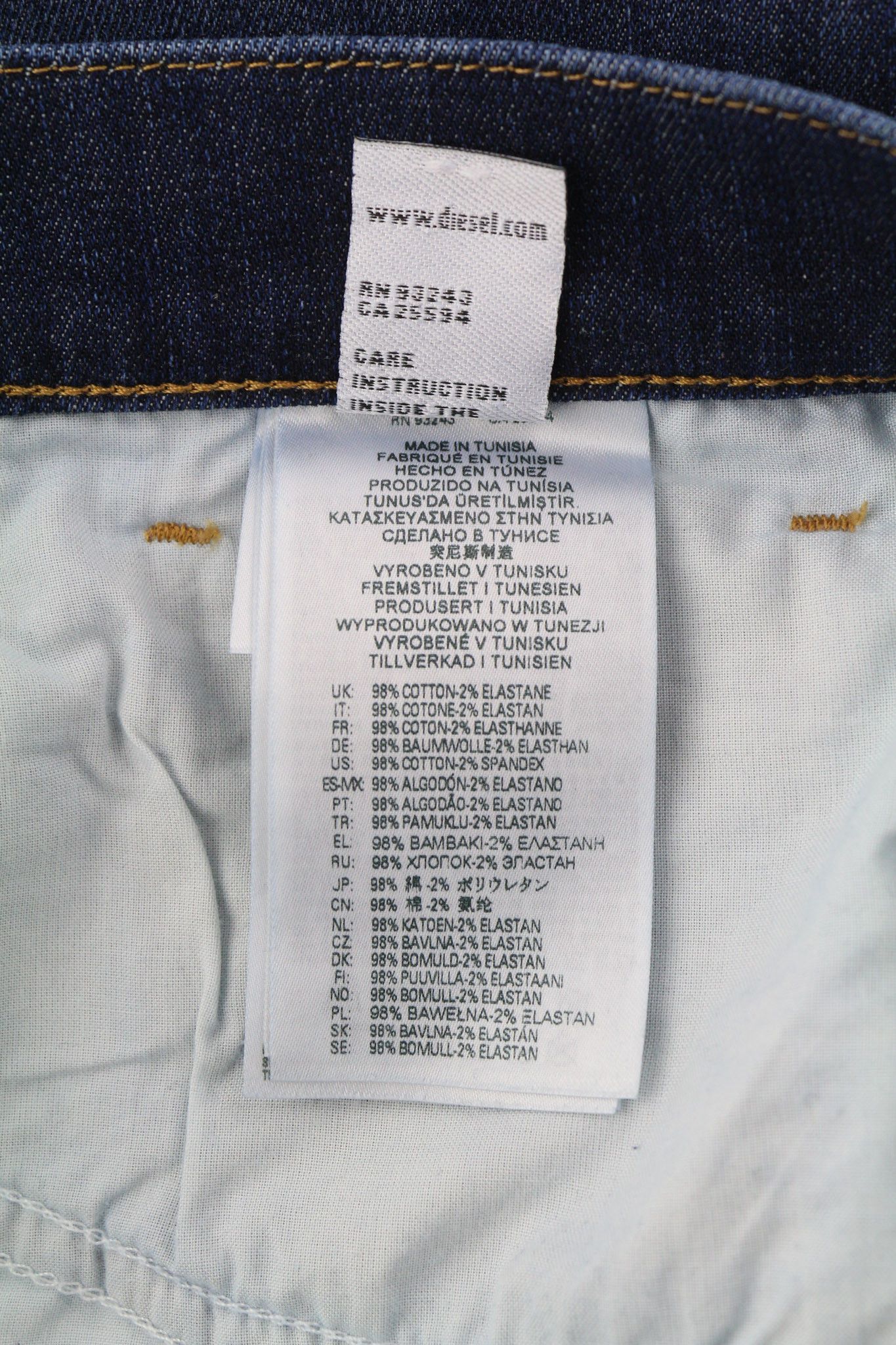 Diesel D-FINING 009ZU W30/L30 Stretch Washed Blue 40406 Size US 30 / EU 46 - 9 Thumbnail