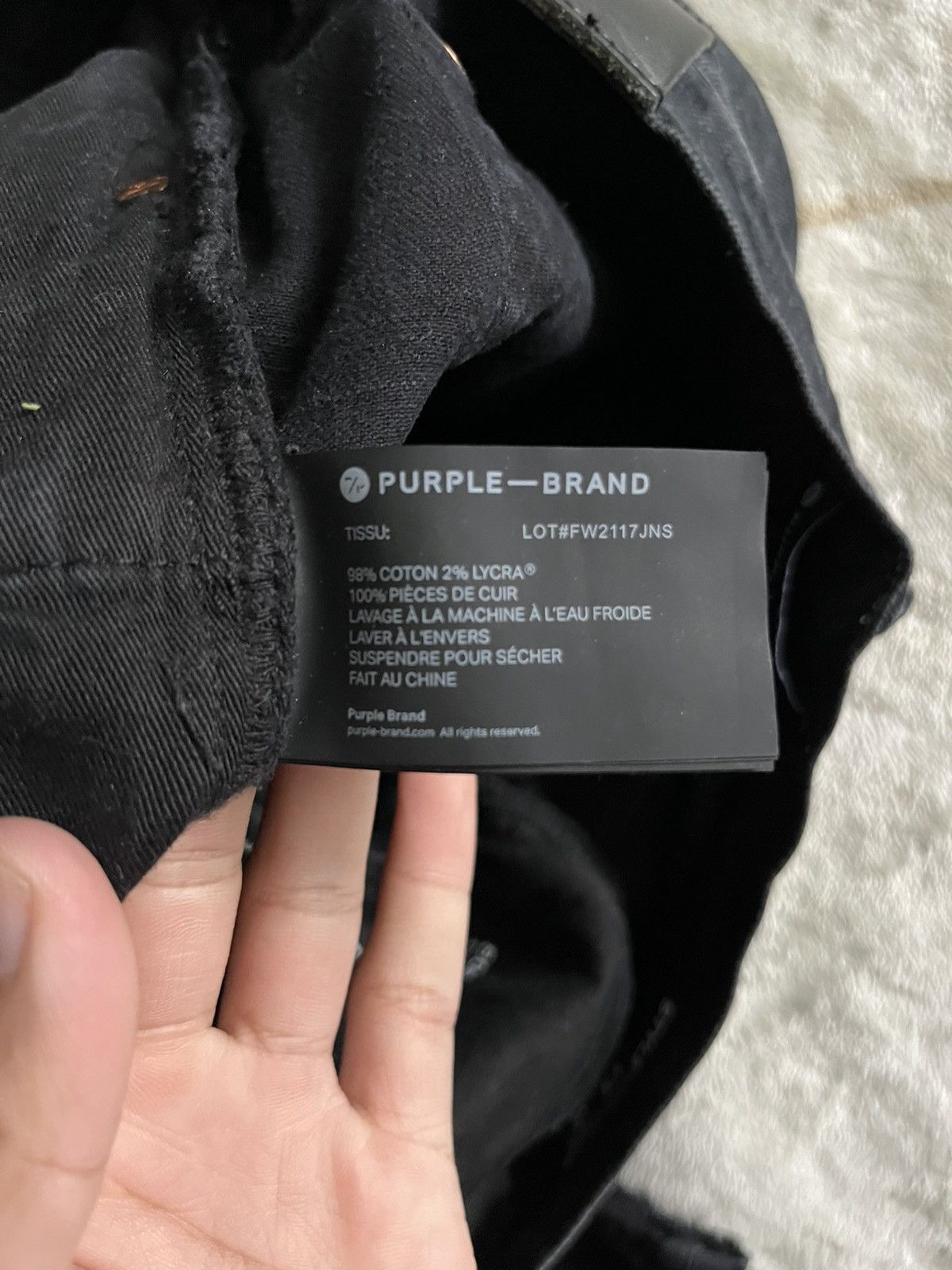 Purple Brand Purple Brand Black Denim Jeans Size US 31 - 10 Thumbnail