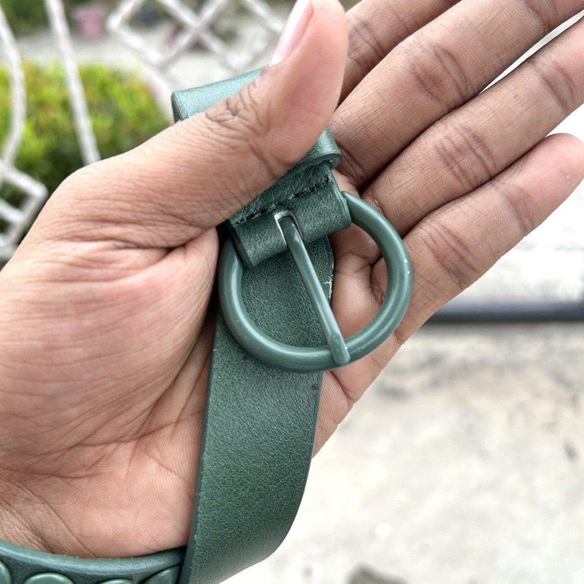 Japanese Brand Vintage y2k Studed Belt Leather Size ONE SIZE - 2 Thumbnail