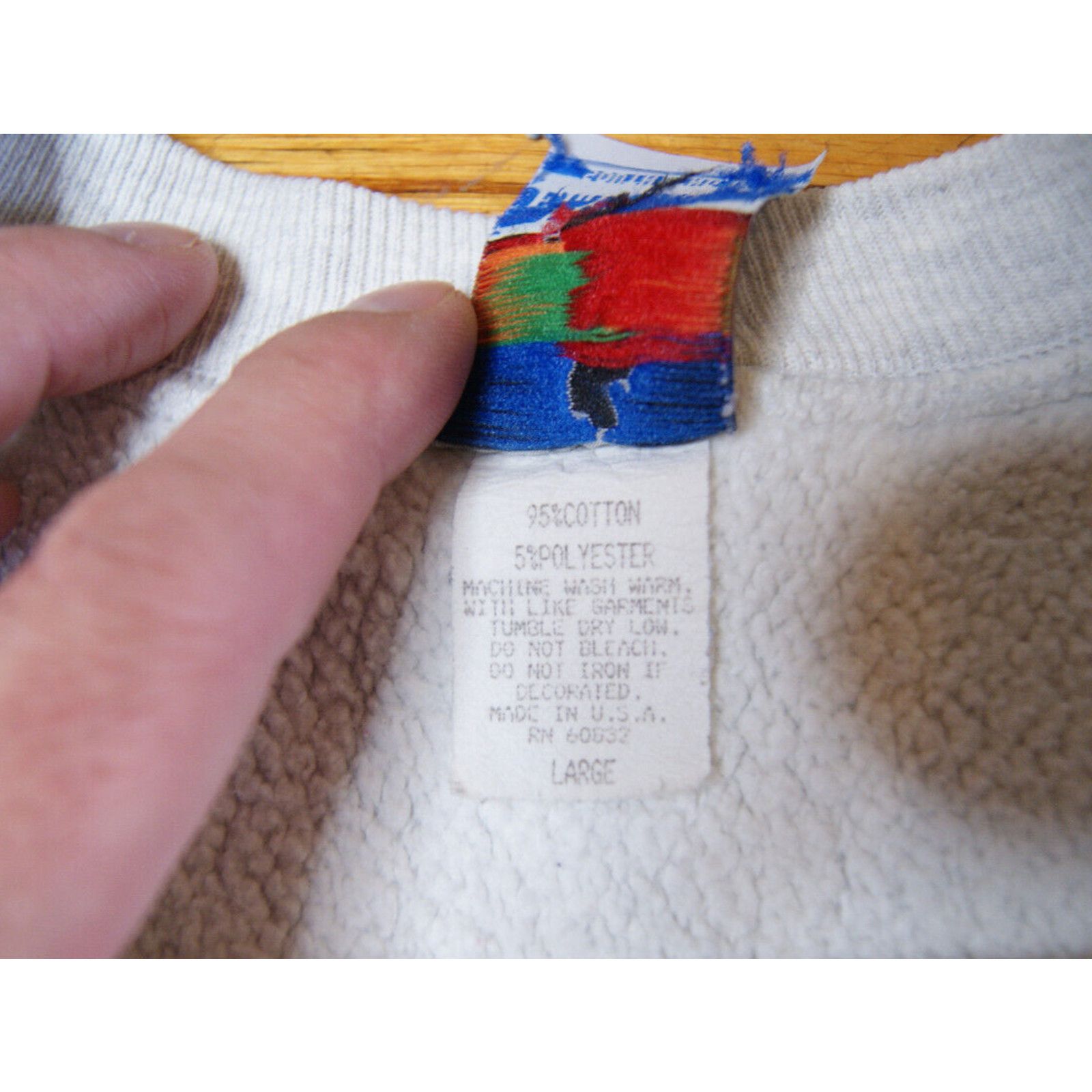 Fruit Of The Loom VTG ILLINOIS FIGHTING ILLINI L Sweatshirt Heavy USA Spell Size US L / EU 52-54 / 3 - 4 Thumbnail