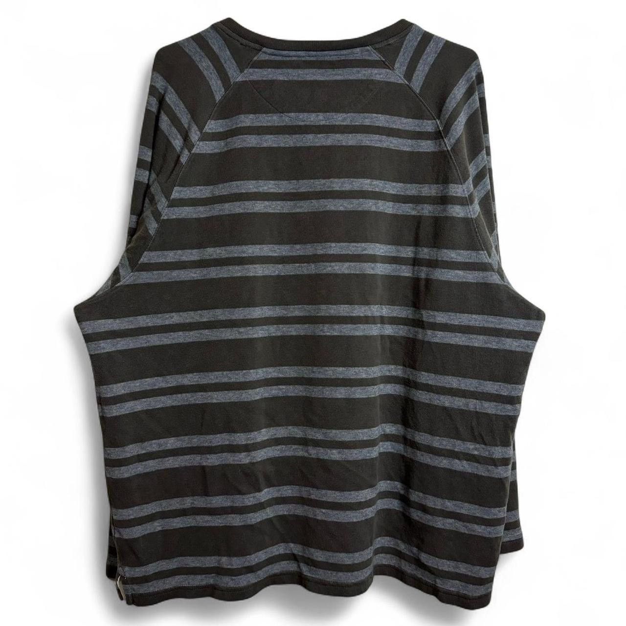 Retreat × Vintage Vintage Y2K Striped Khaki Green And Grey Layered Sweater Size US XXL / EU 58 / 5 - 8 Thumbnail