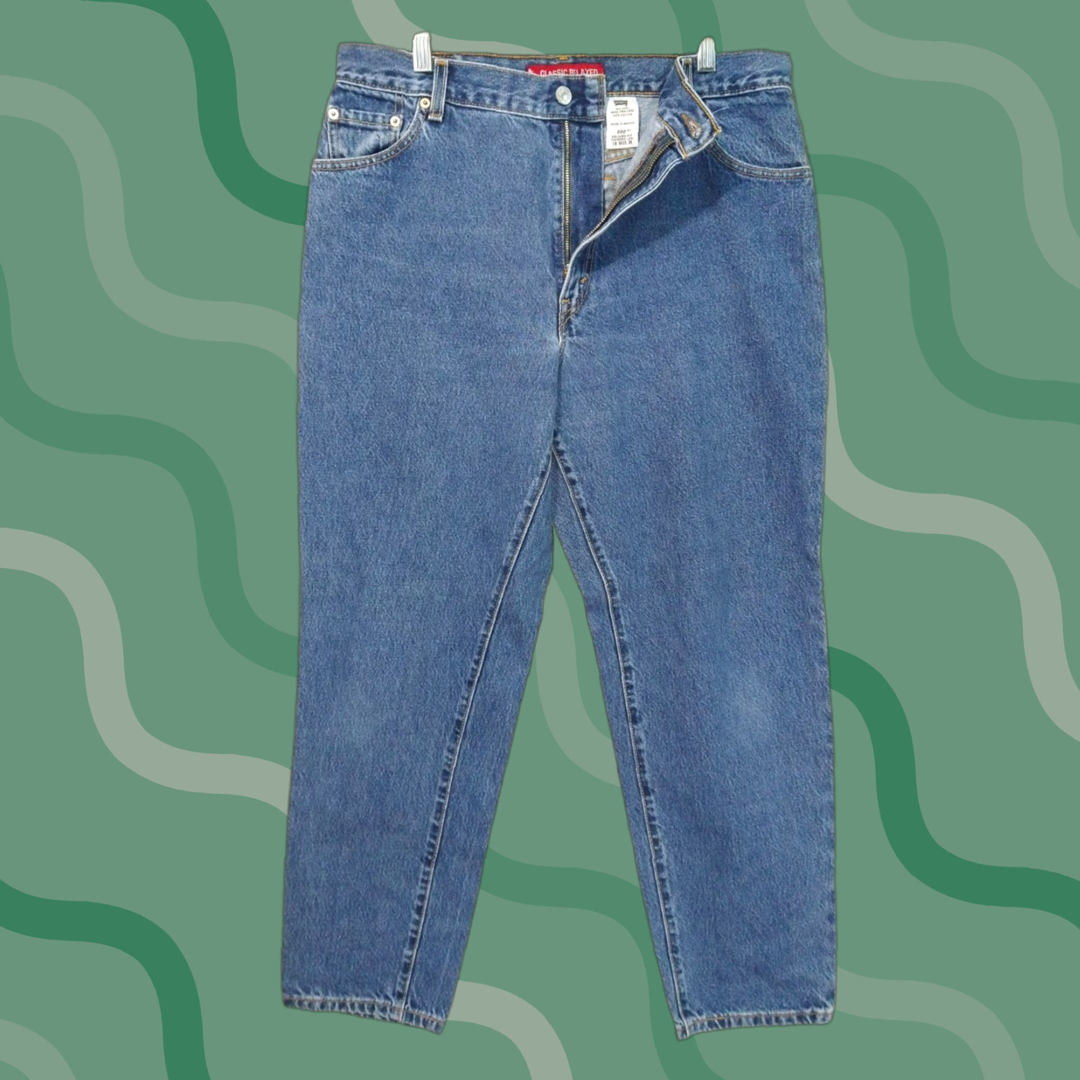 Levi's VINTAGE Levi's 550 Jeans Womens 16 Blue Denim High Rise Relaxed Fit Taper Leg Mom Size 38" / US 16 / IT 52 - 1 Thumbnail