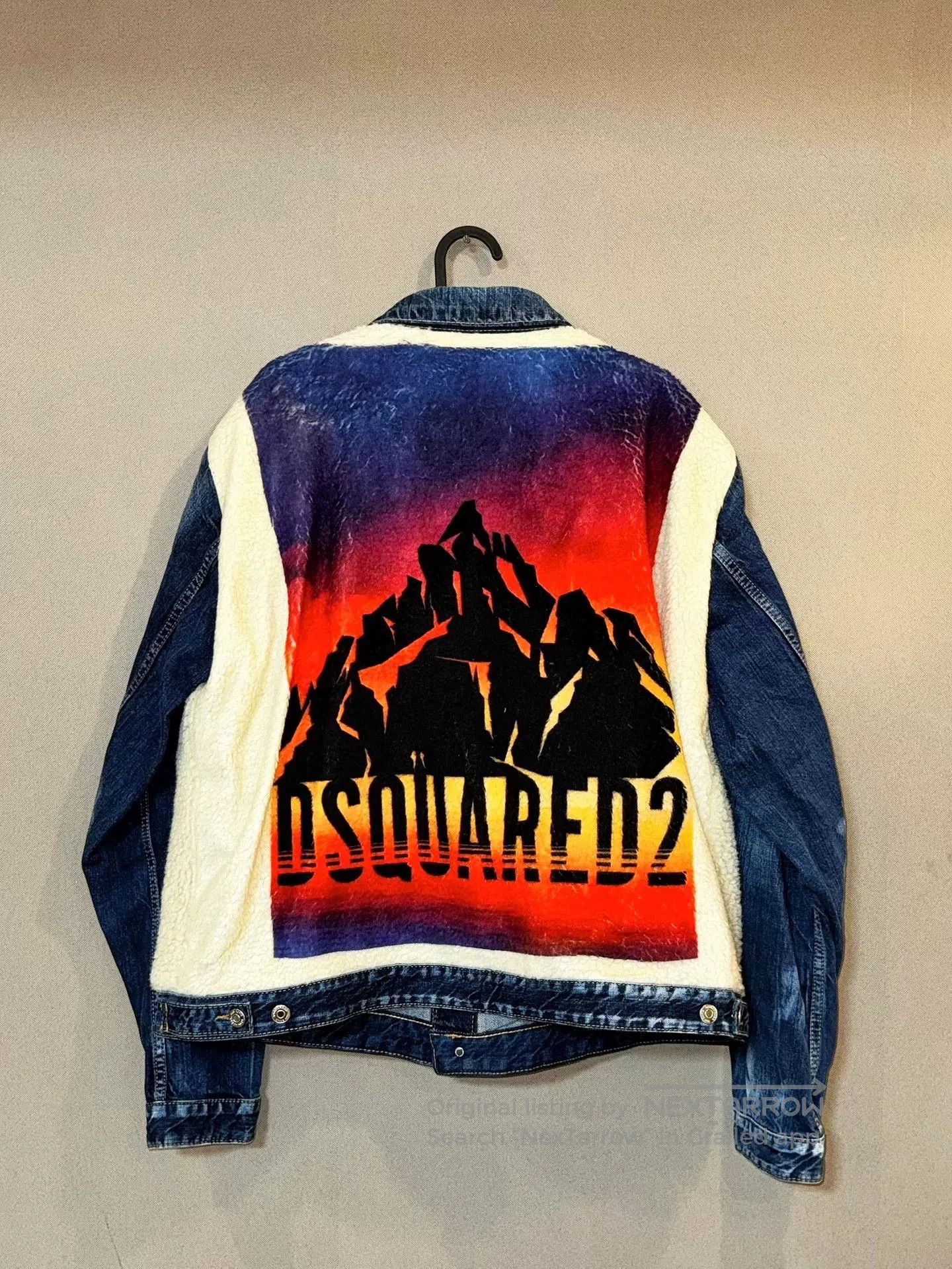 Dsquared2 Dsquared2 Lamb Wool Printed Denim Jacket. Size US M / EU 48-50 / 2 - 2 Thumbnail